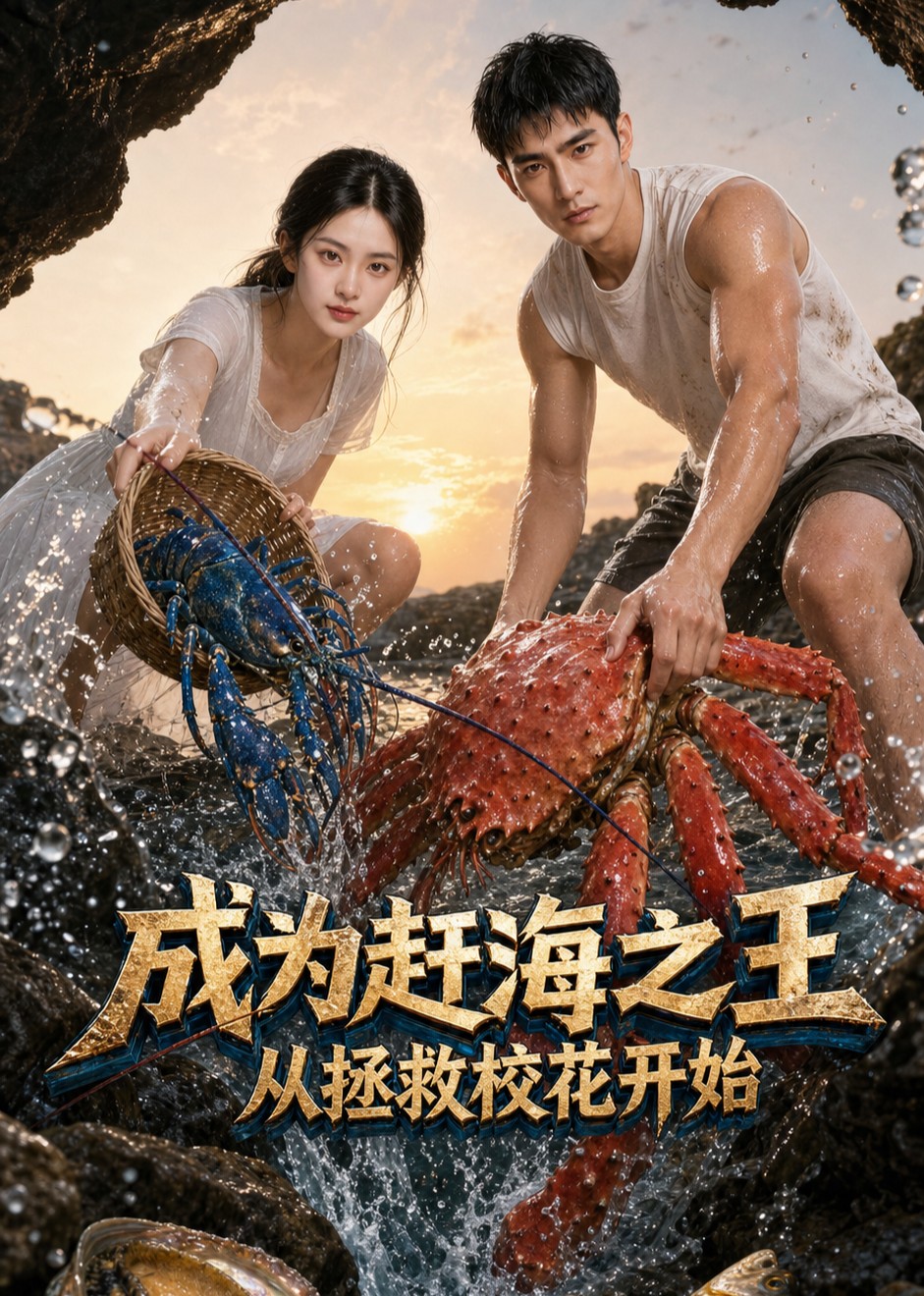 成为赶海之王，从拯救校花开始 海报