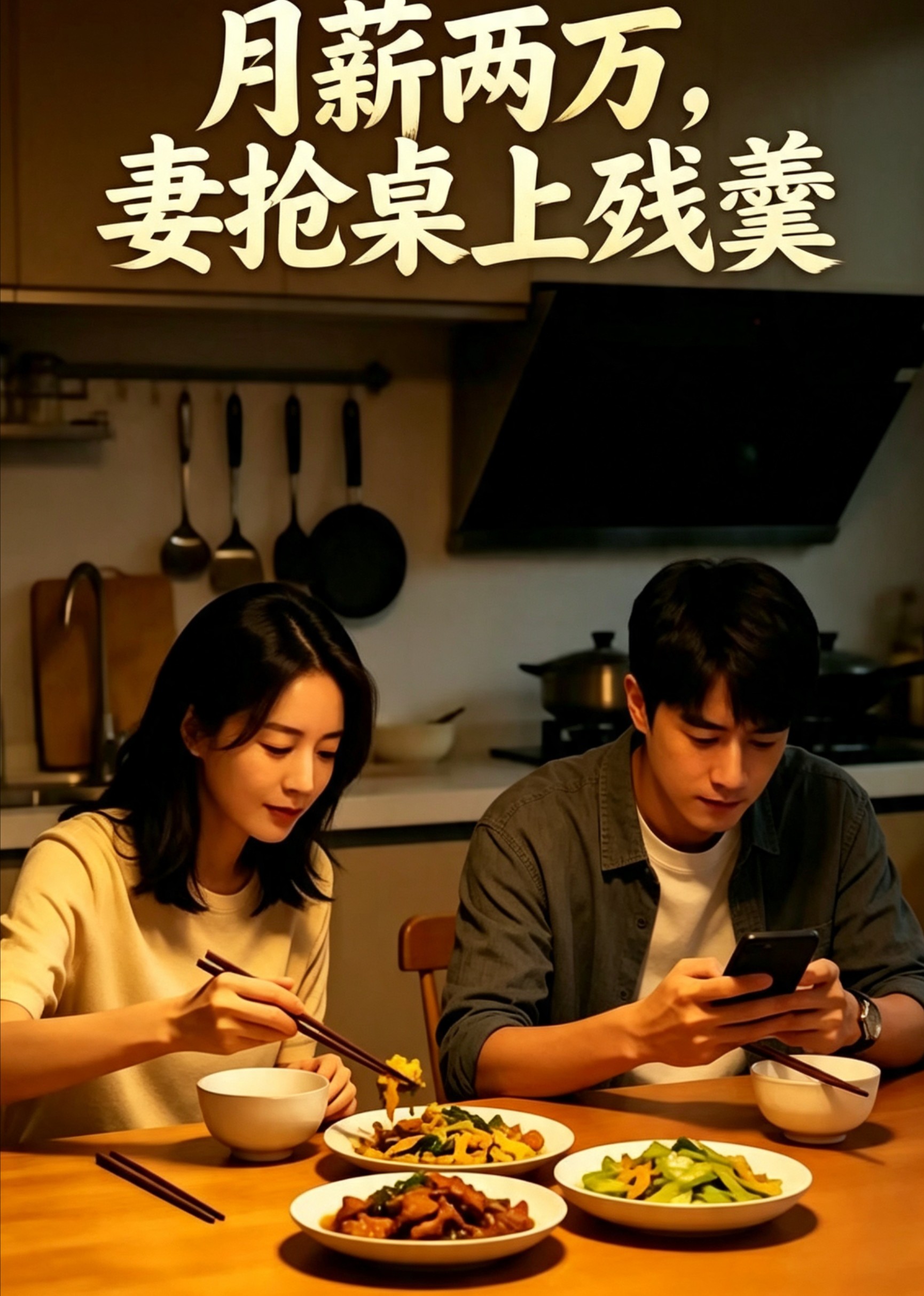 月薪两万，妻抢桌上残羹