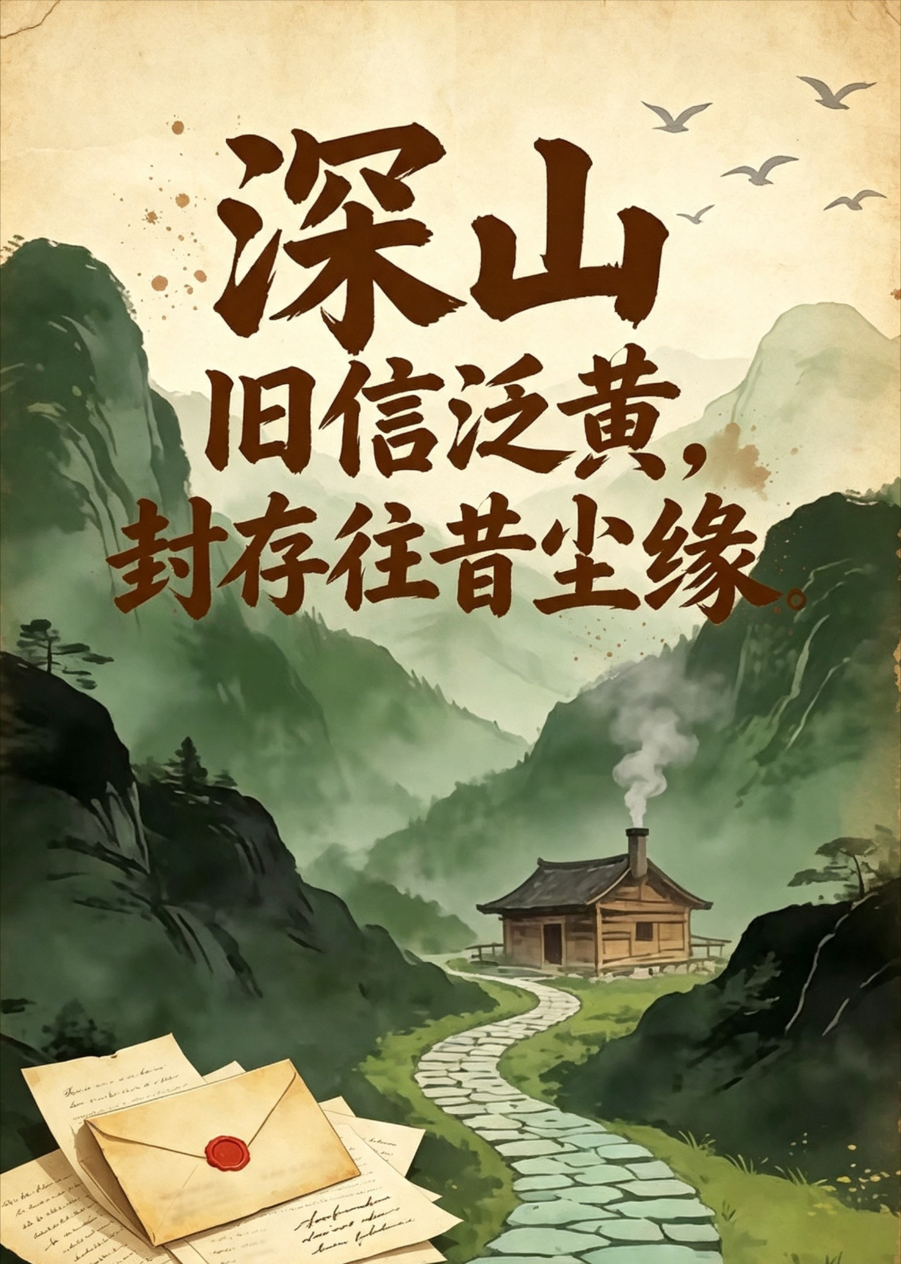 深山旧信泛黄，封存往昔尘缘封面图