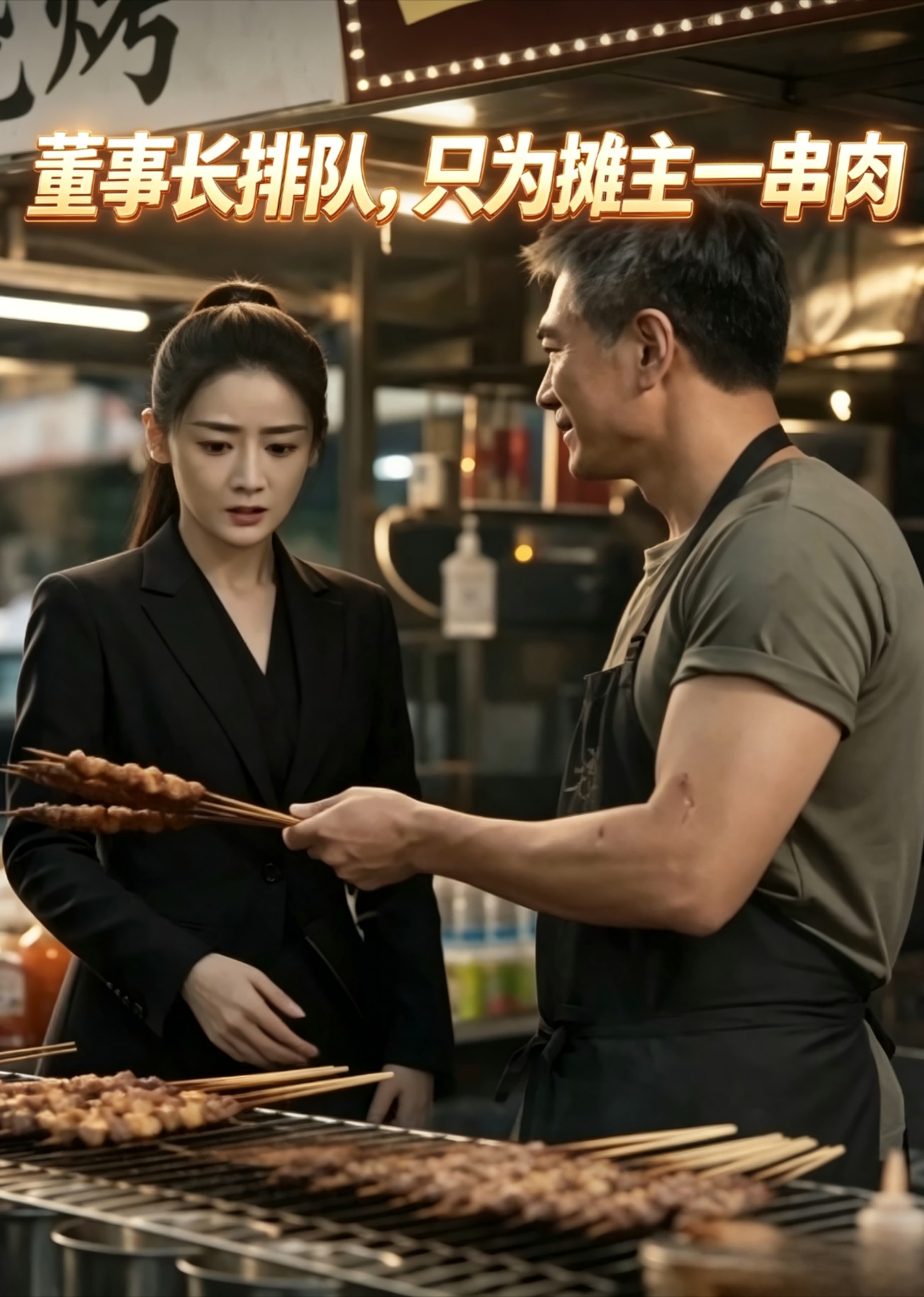 董事长排队，只为摊主一串肉