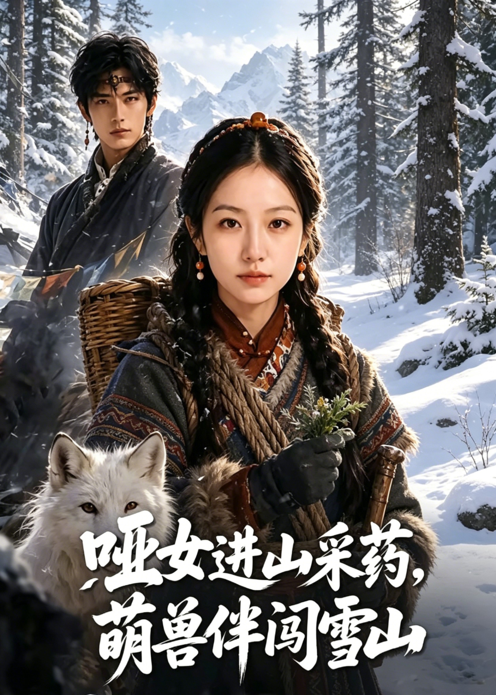 哑女进山采药，萌兽伴闯雪山