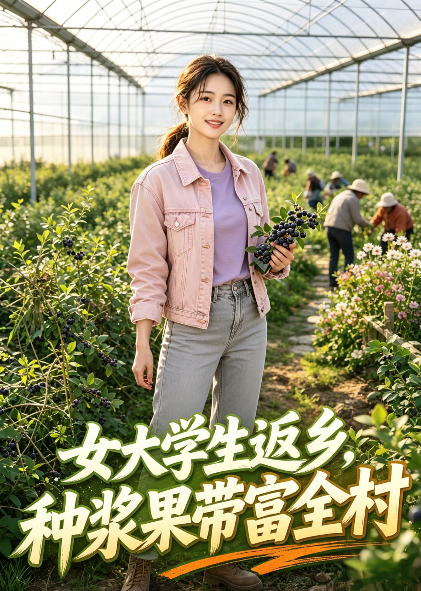 女大学生返乡，种浆果带富全村