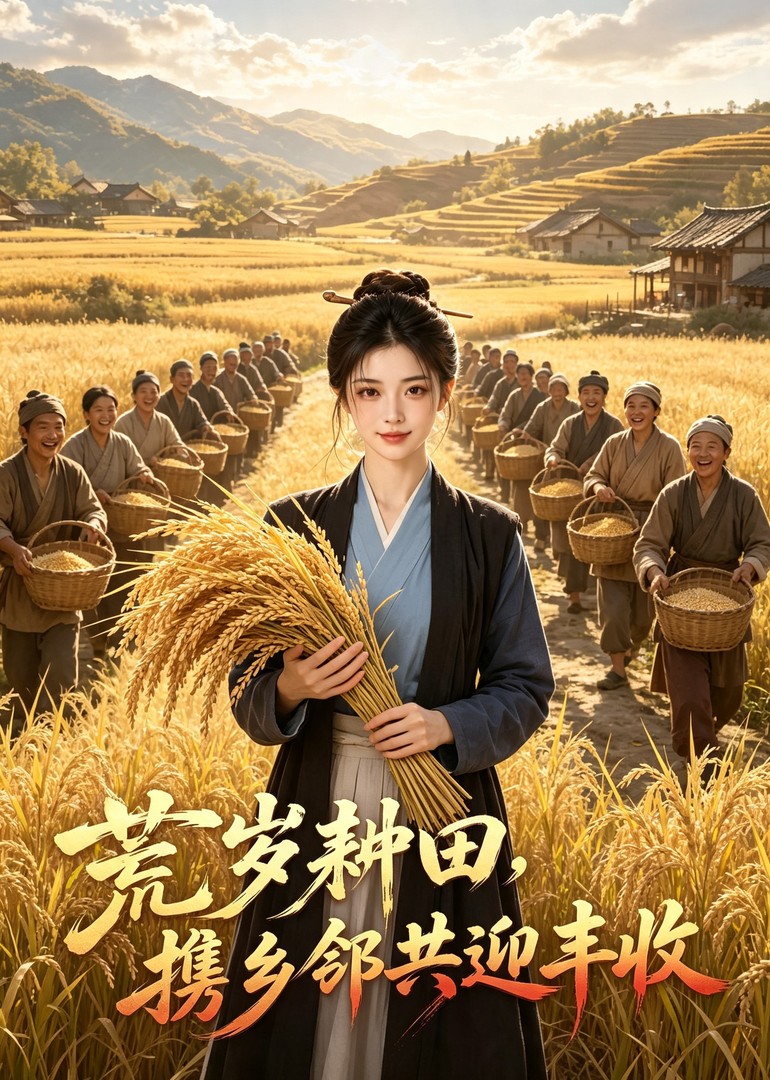 荒年种田，携乡邻共迎丰收