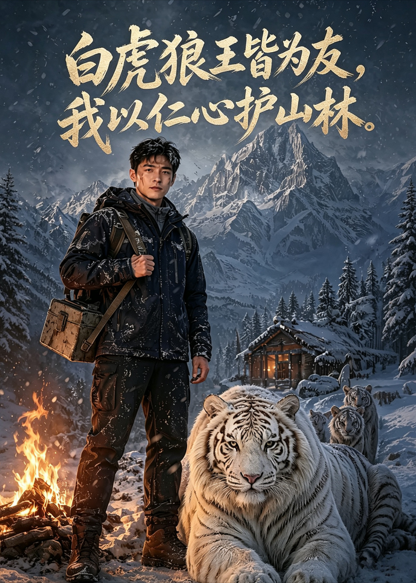 白虎狼王皆为友，我以仁心护山林