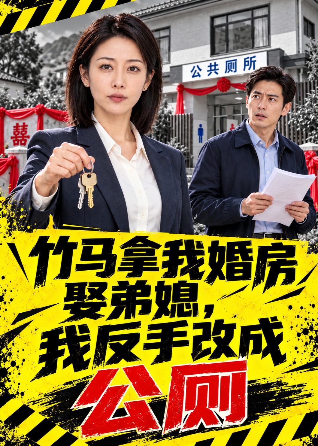 竹马拿我婚房娶弟媳，我反手改成公厕封面图