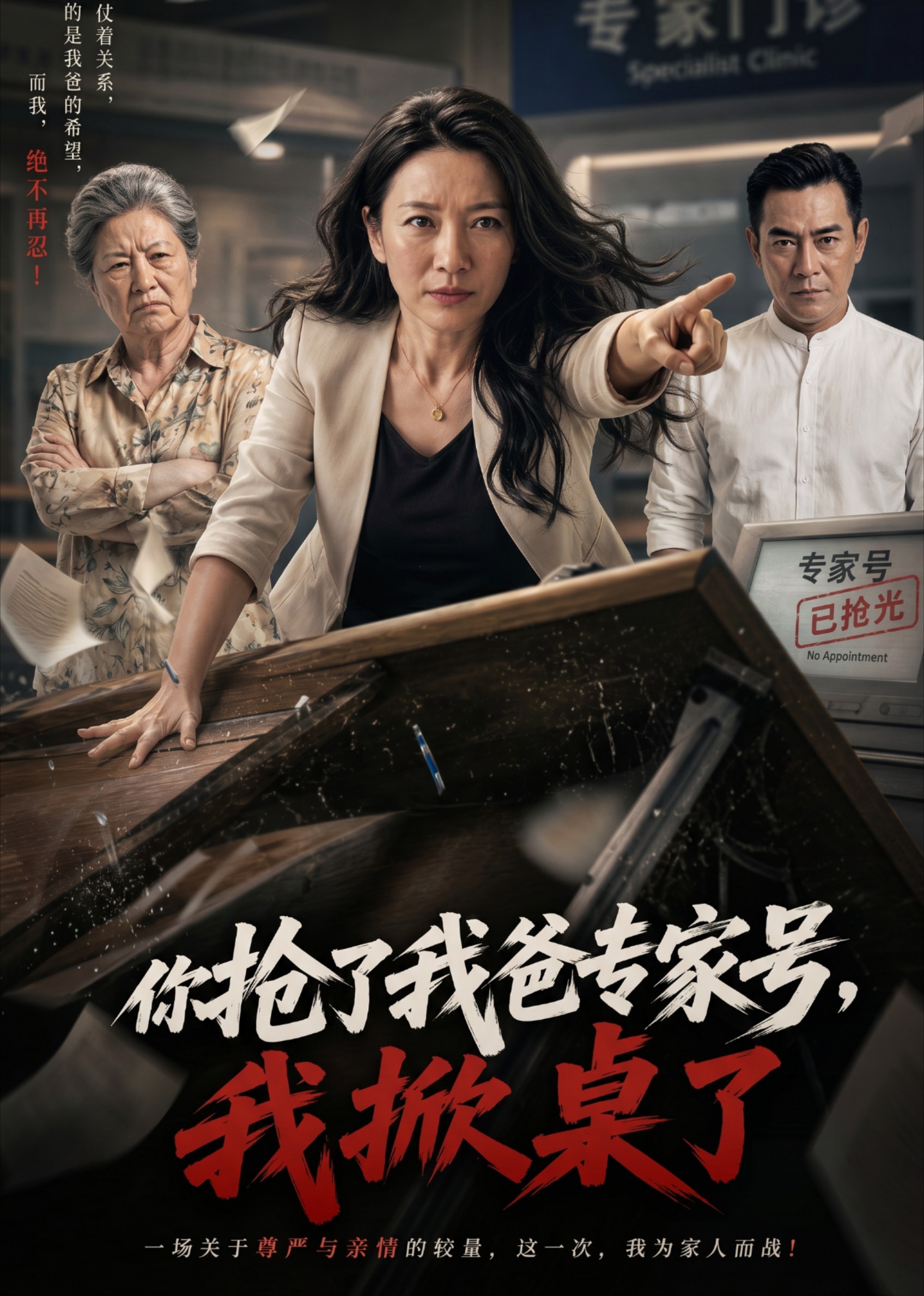 你抢我爸专家号，我掀桌了