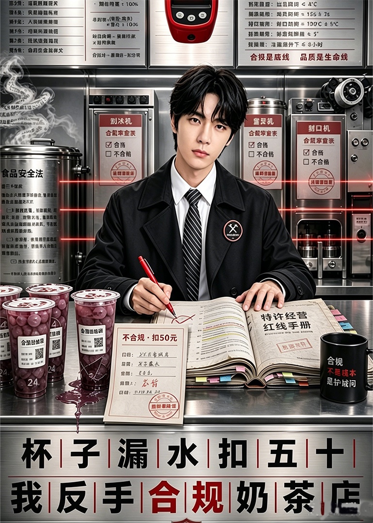 杯子漏水扣五十，我反手合规奶茶店