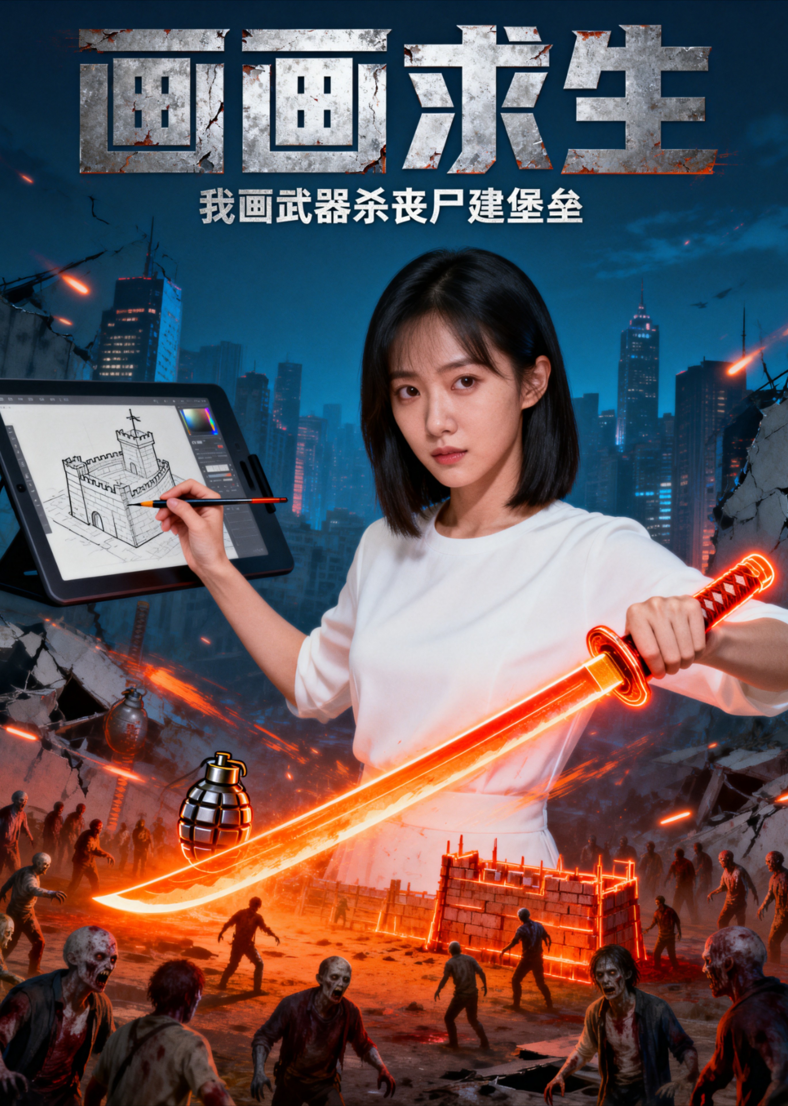 画画求生：我画武器杀丧尸建堡垒封面图
