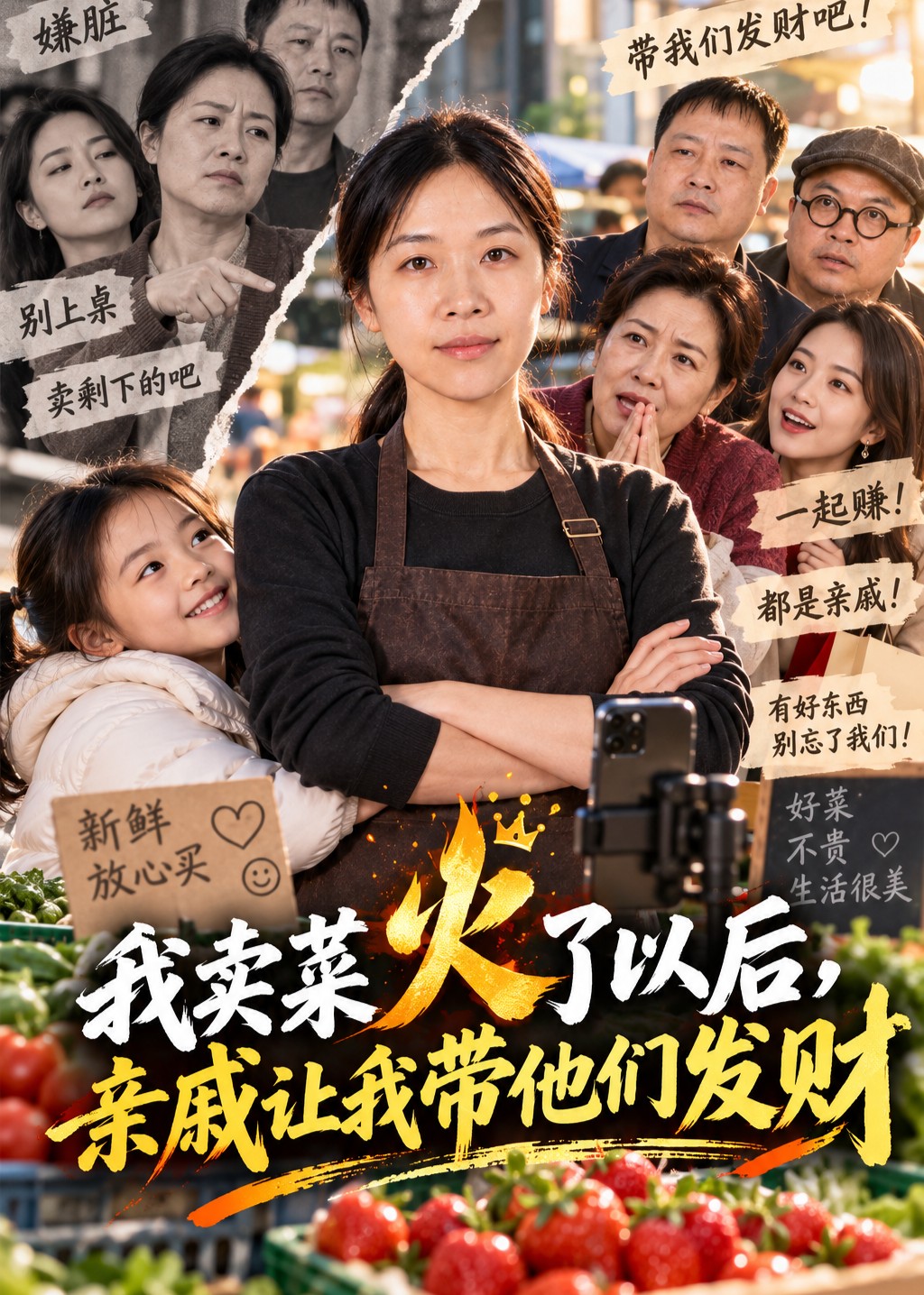 我卖菜火了以后，亲戚让我带他们发财