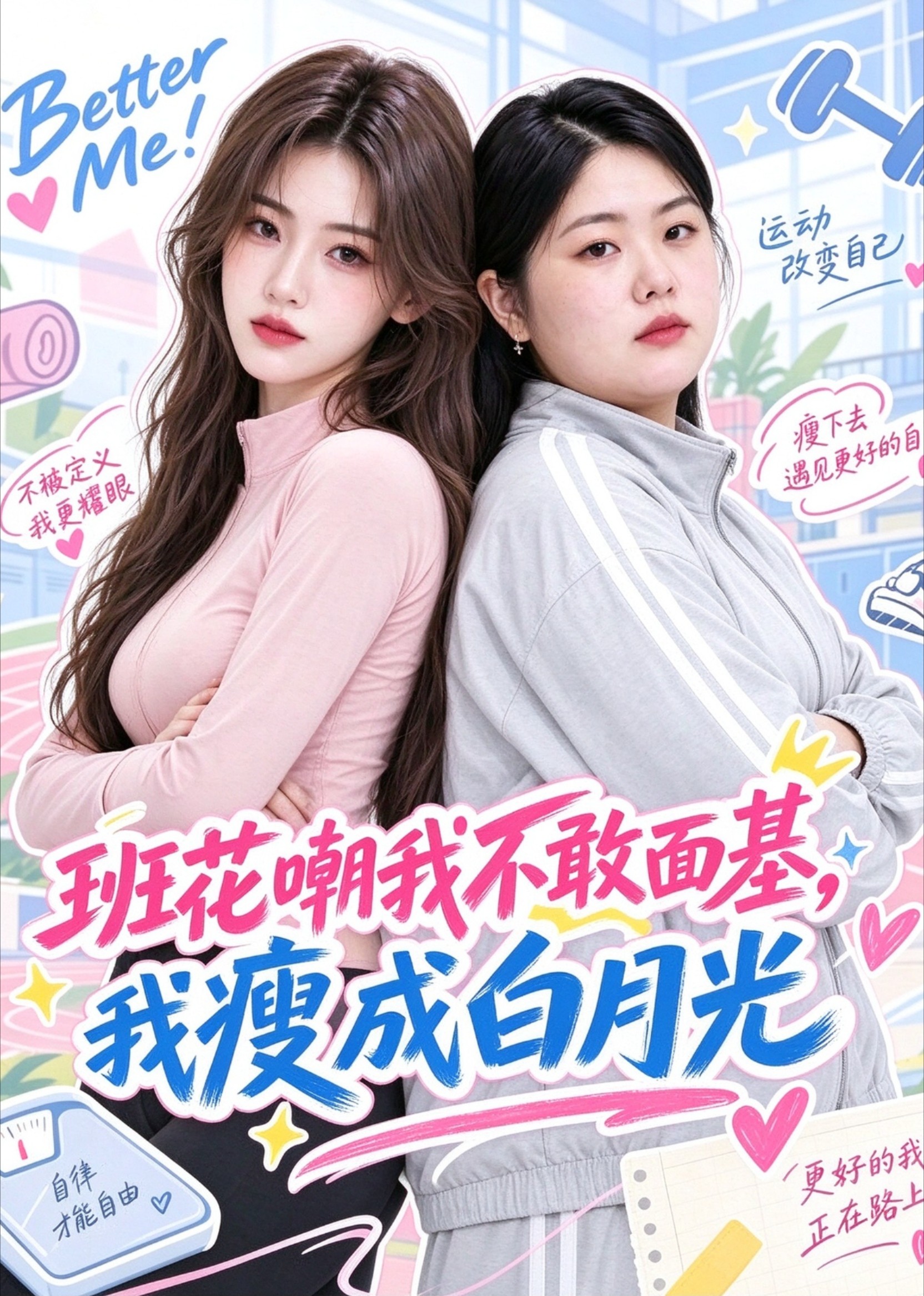 班花嘲我不敢面基，我瘦成白月光封面图