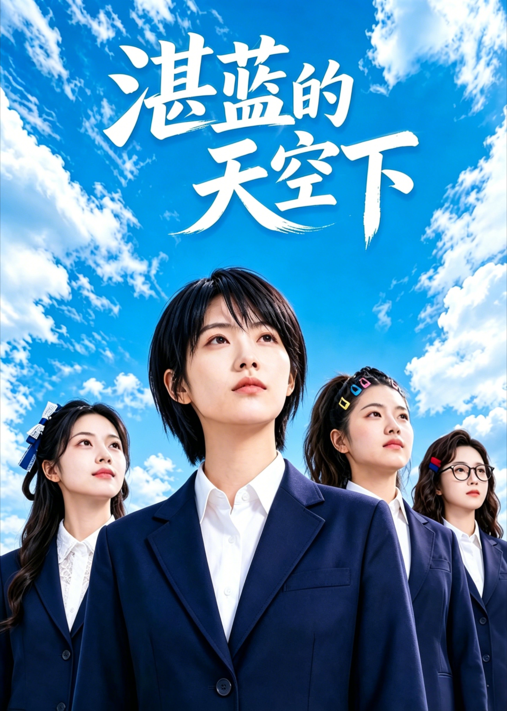 湛蓝的天空下