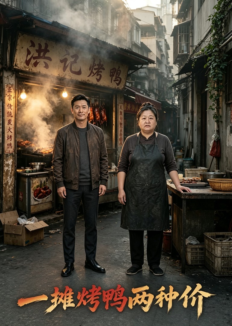 一摊烤鸭两种价