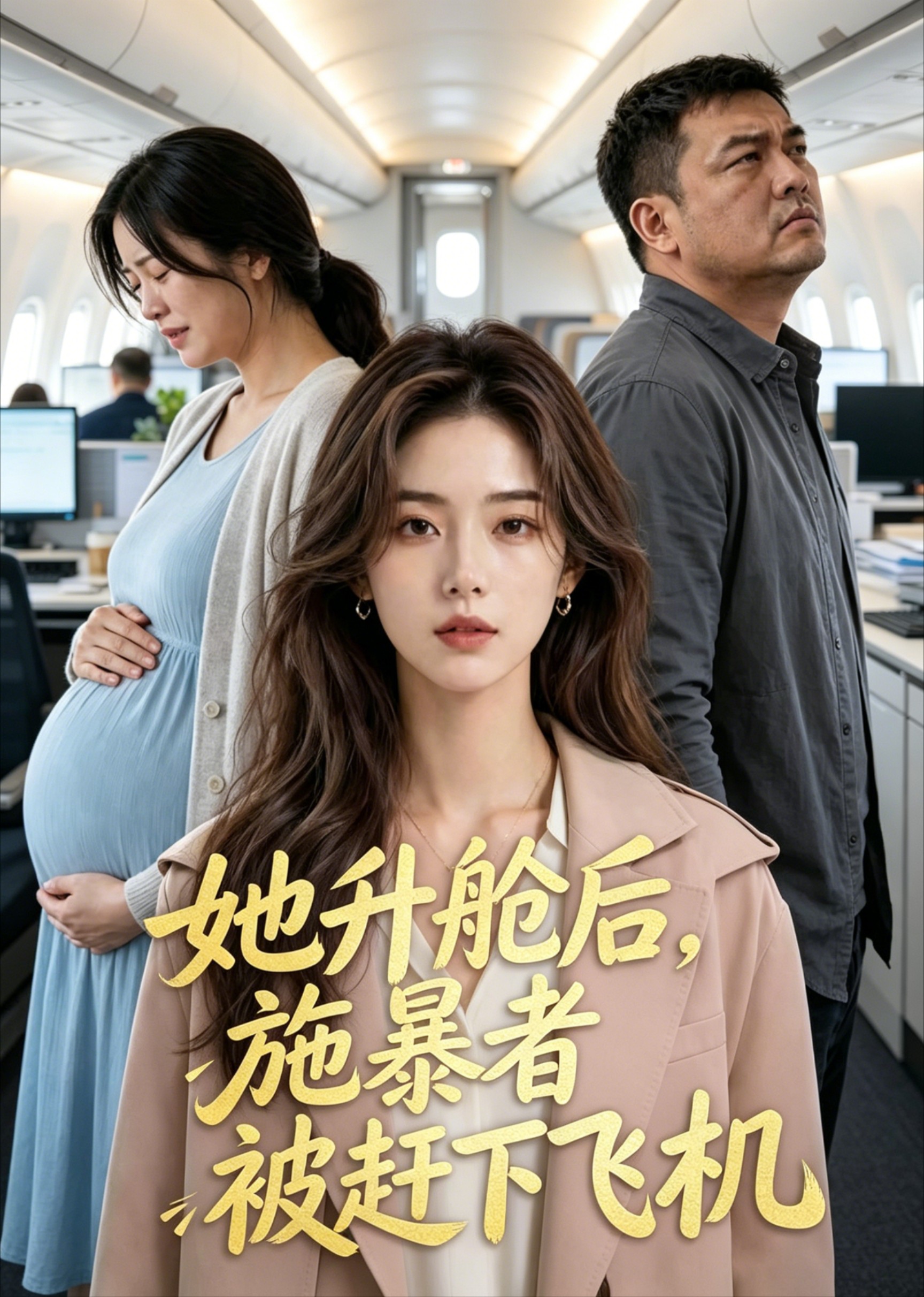 她升舱后，施暴者被赶下飞机
