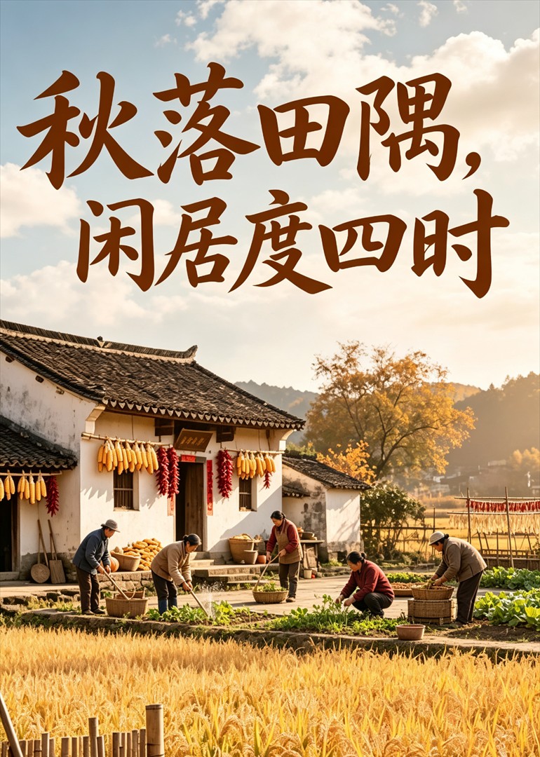 秋落田隅，闲居度四时