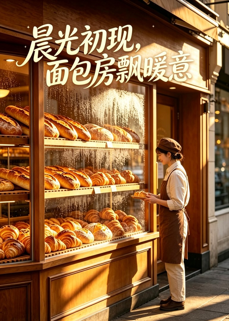 晨光初现，面包房飘暖意封面图