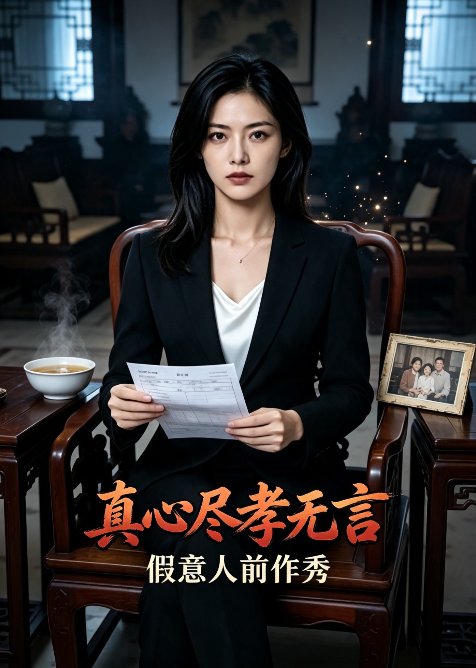 真心尽孝无言，假意人前作秀