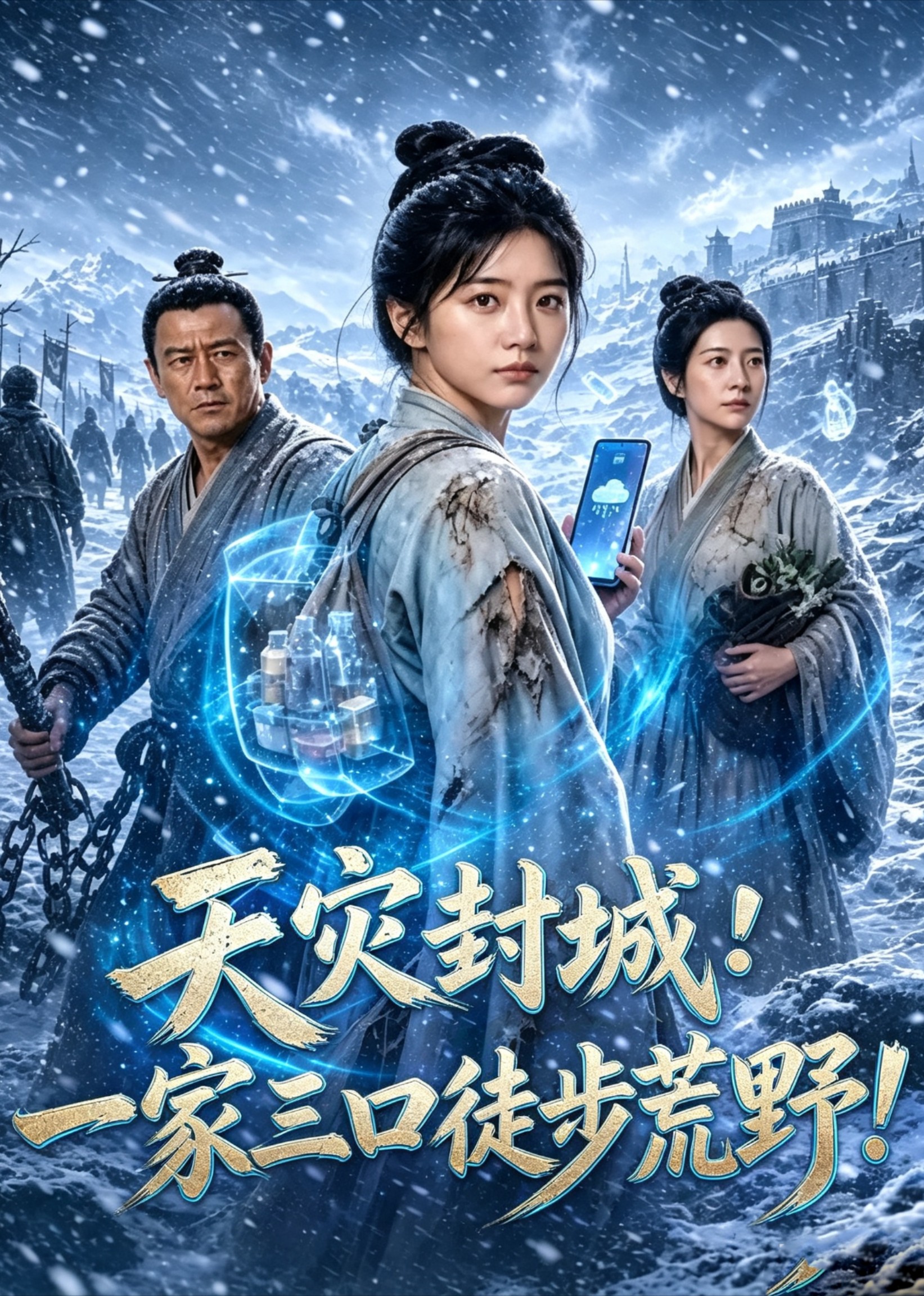 天灾封城！一家三口徒步荒野！