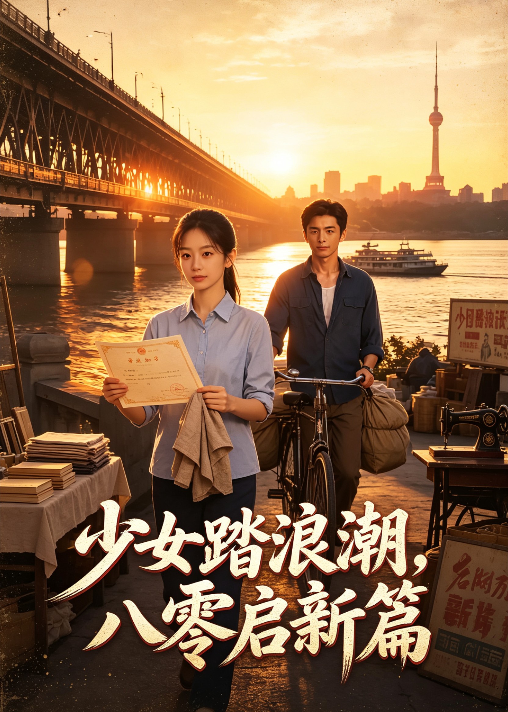 少女踏浪潮，八零启新篇