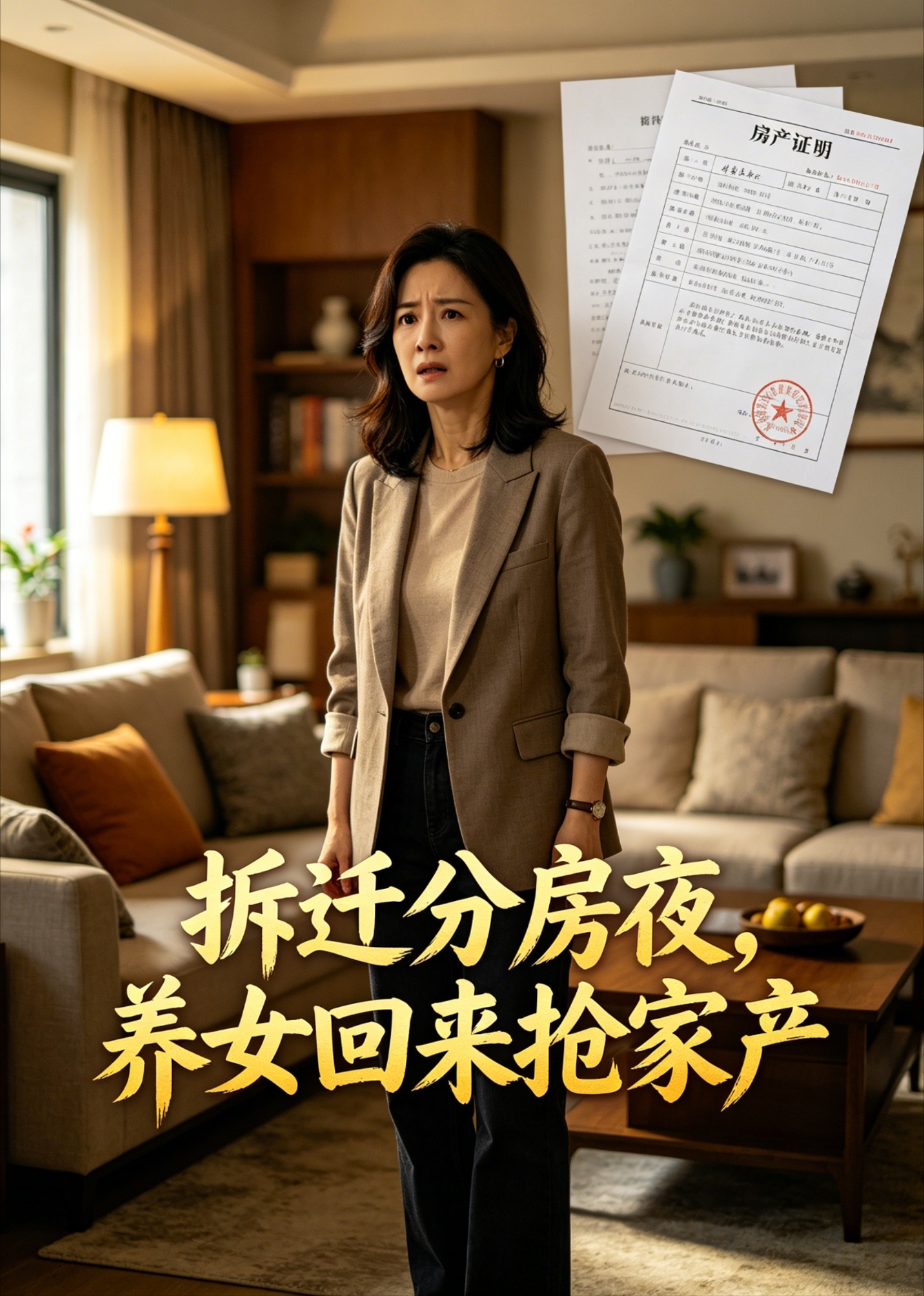 拆迁分房夜，养女回来抢家产