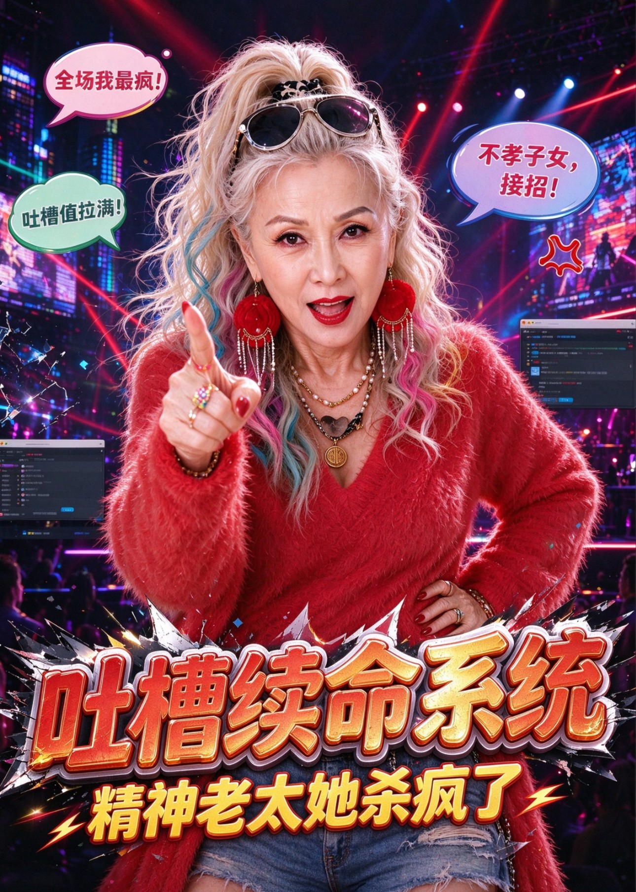 吐槽续命系统，精神老太她杀疯了封面图