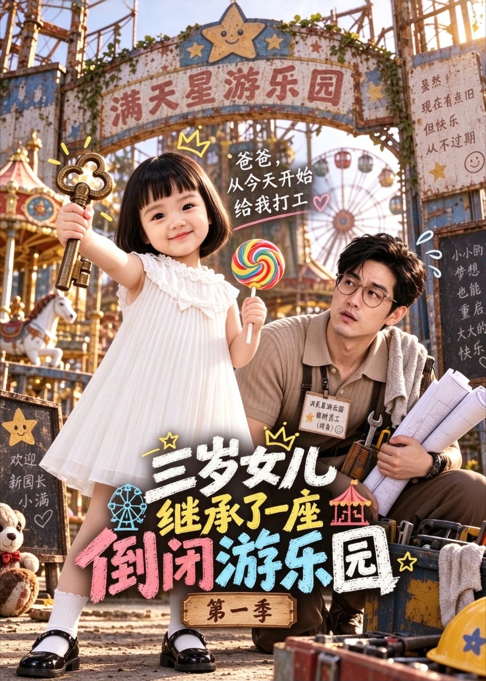 三岁女儿继承了一座倒闭游乐园第一季封面图