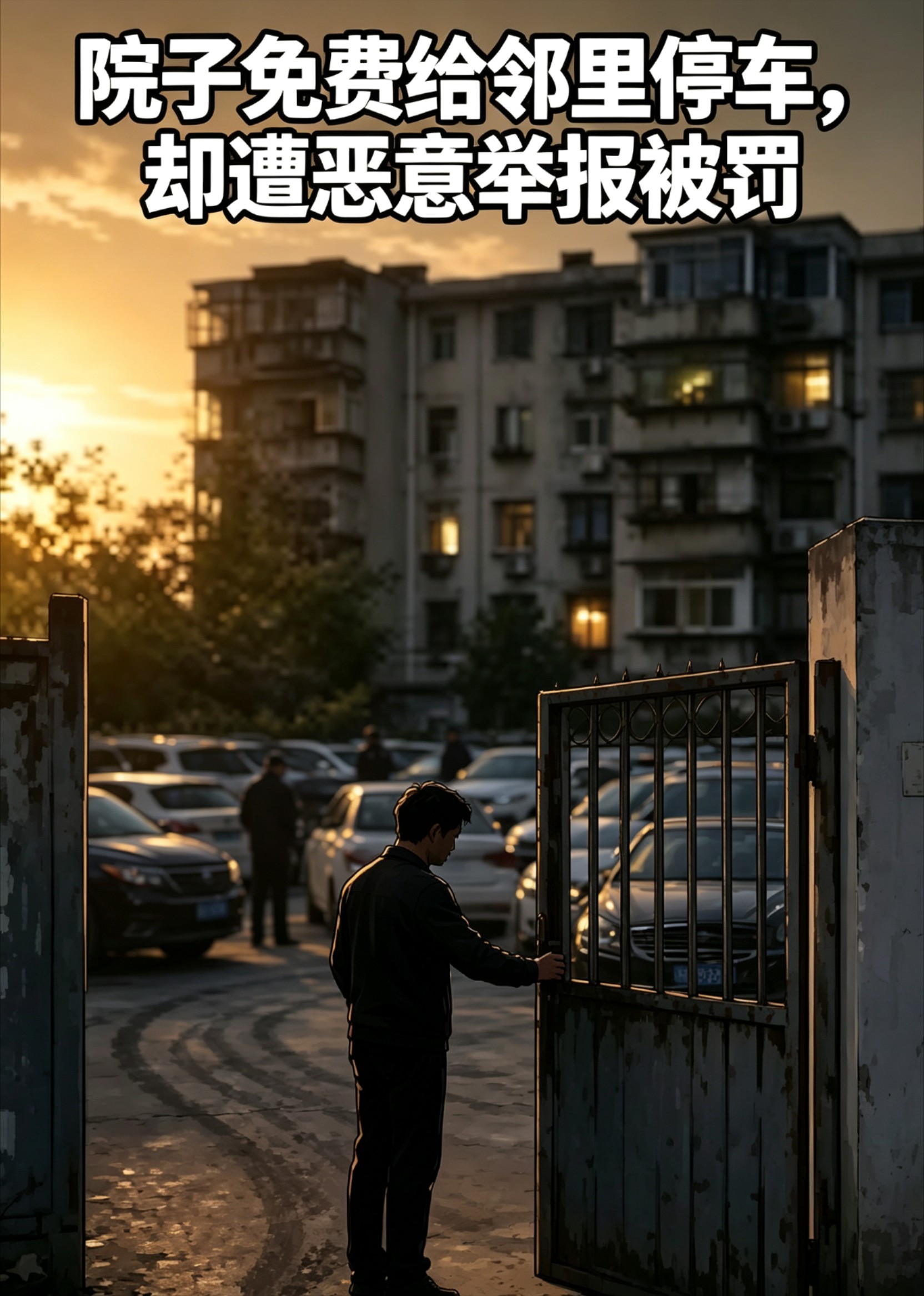 院子免费给邻里停车，却遭恶意举报被罚封面图