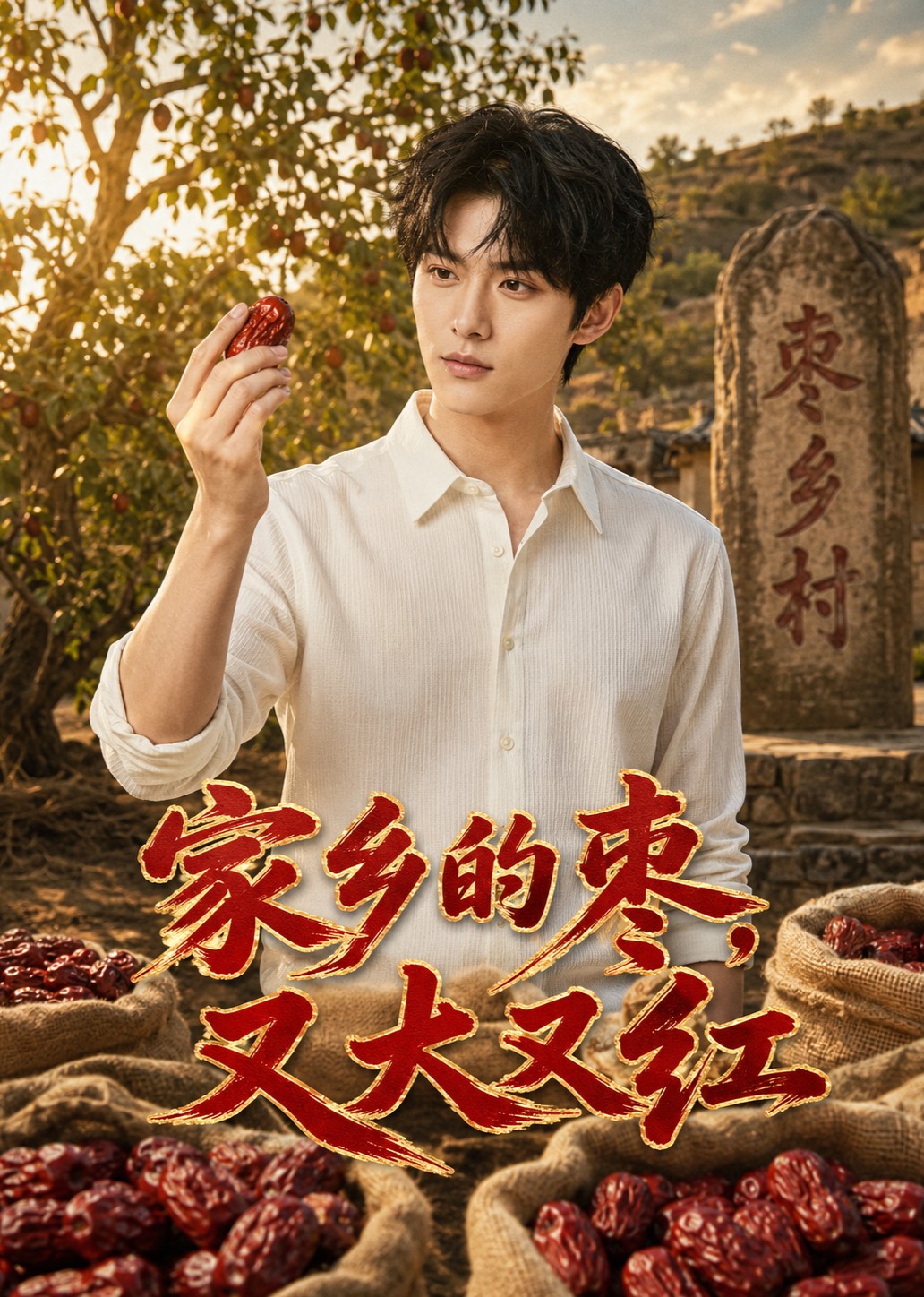 家乡的枣，又大又红