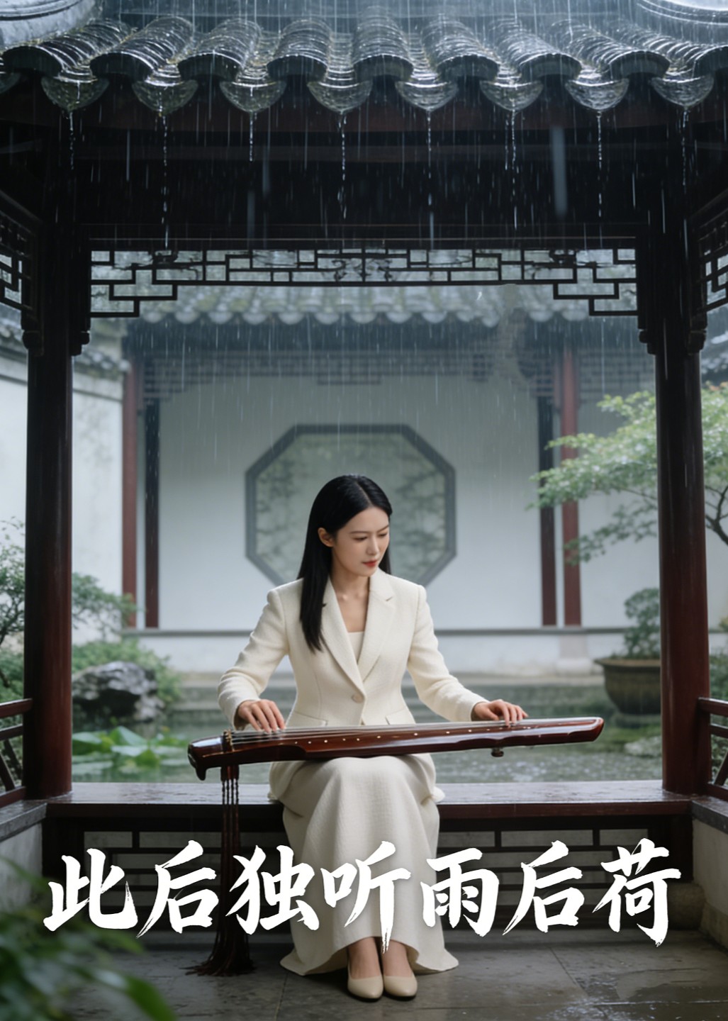 此后独听雨后荷