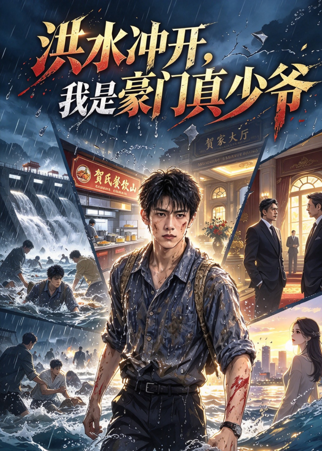洪水冲开，我是豪门真少爷封面图
