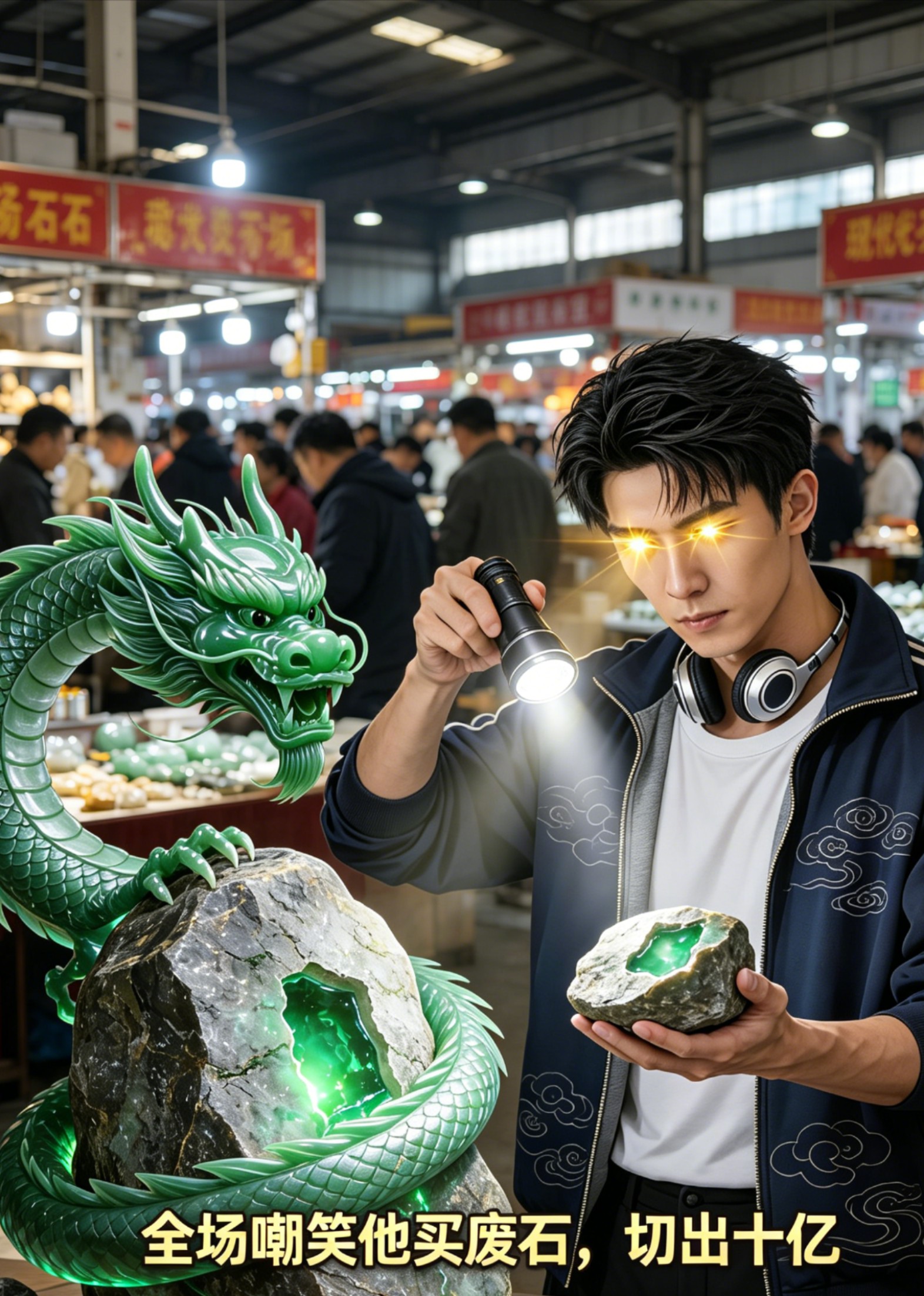全场嘲笑他买废石，切出十亿