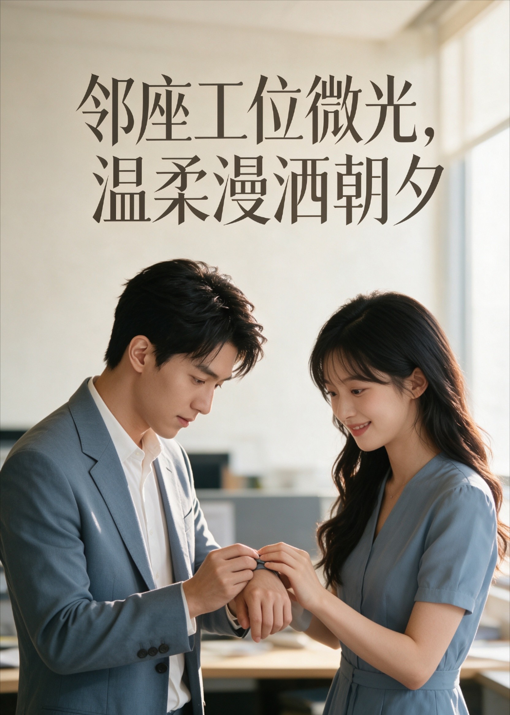 邻座工位微光，温柔漫洒朝夕封面图