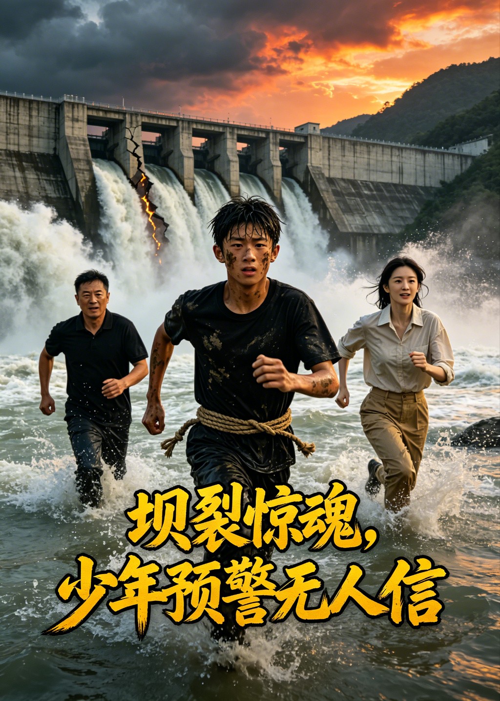 坝裂惊魂，少年预警无人信封面图