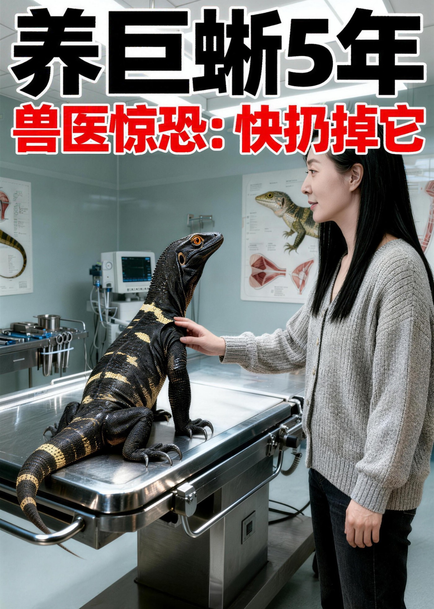 养巨蜥5年，兽医惊恐：快扔掉它！