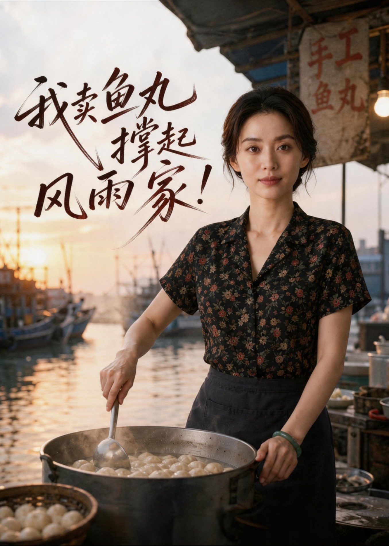 我卖鱼丸撑起风雨家