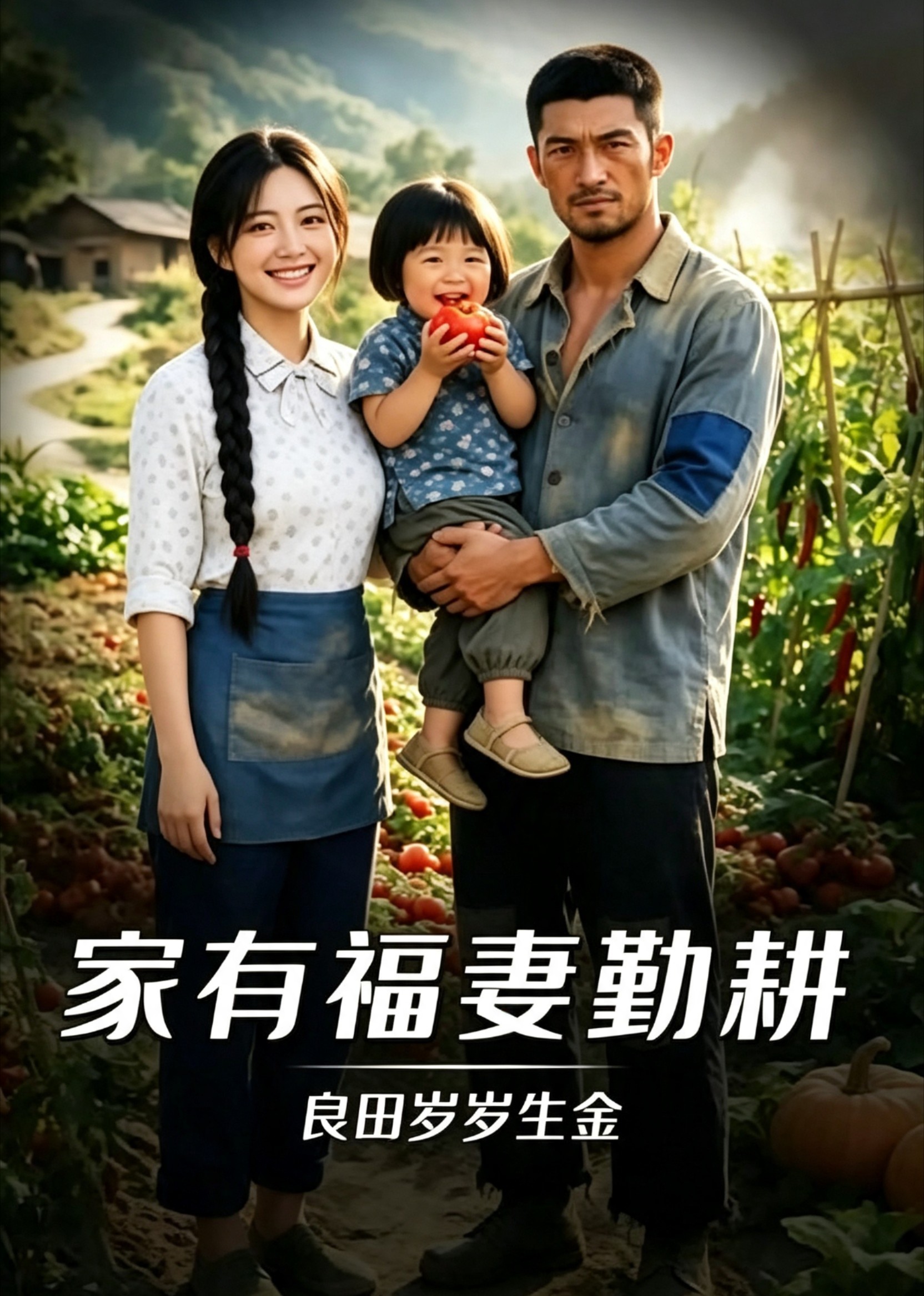 家有福妻勤耕，良田岁岁生金