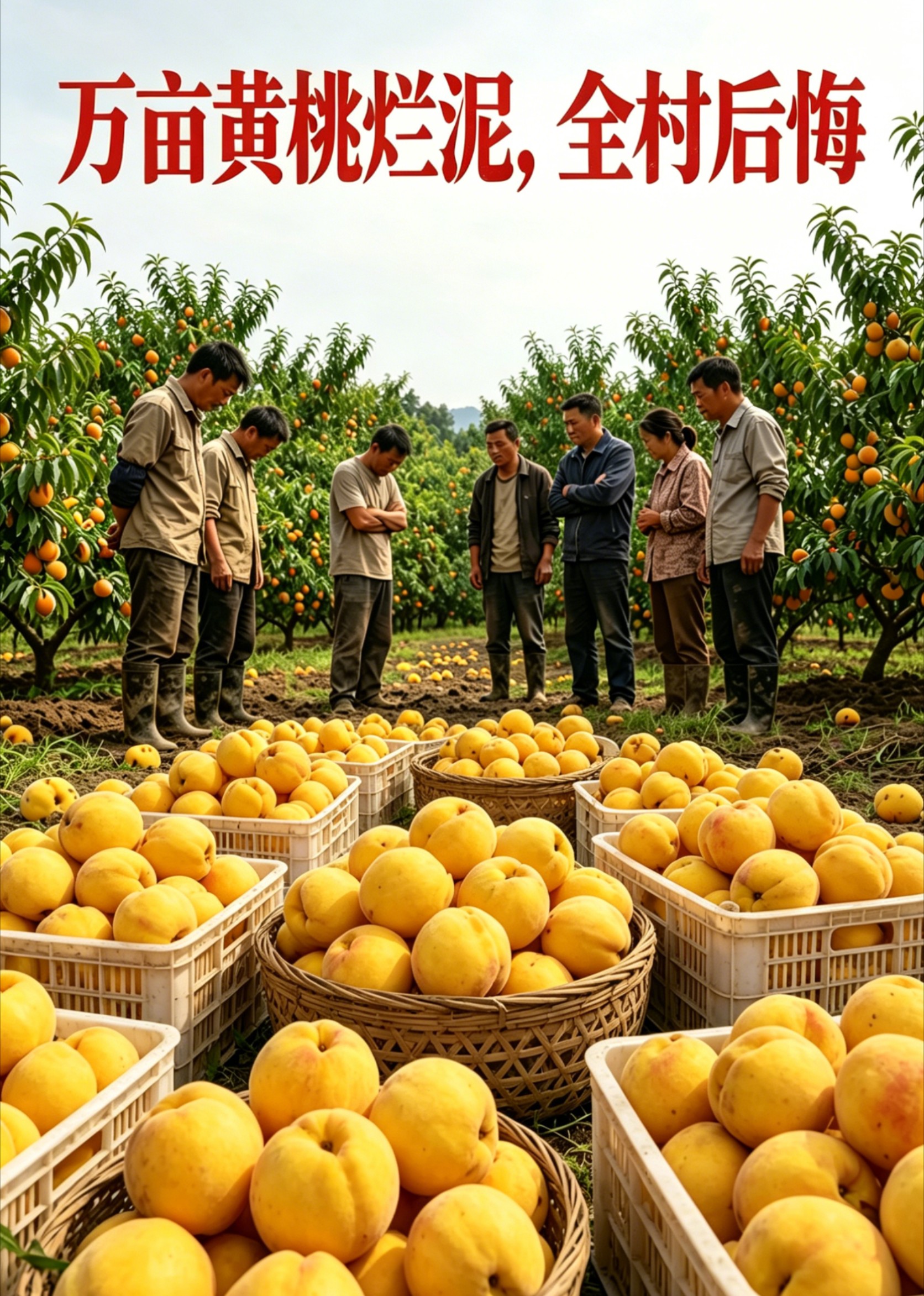 万亩黄桃烂泥，全村后悔