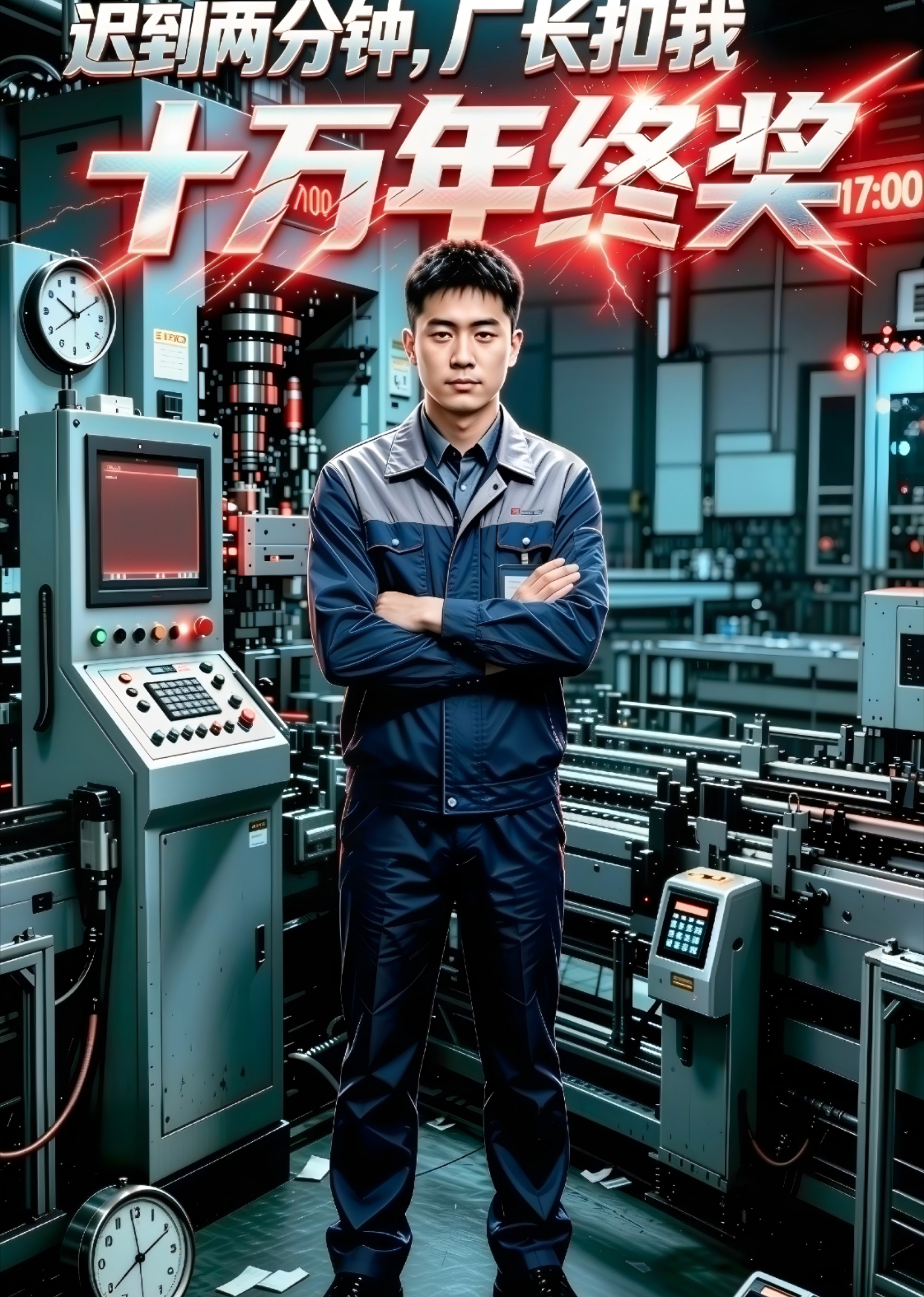 迟到两分钟，厂长扣我十万年终奖