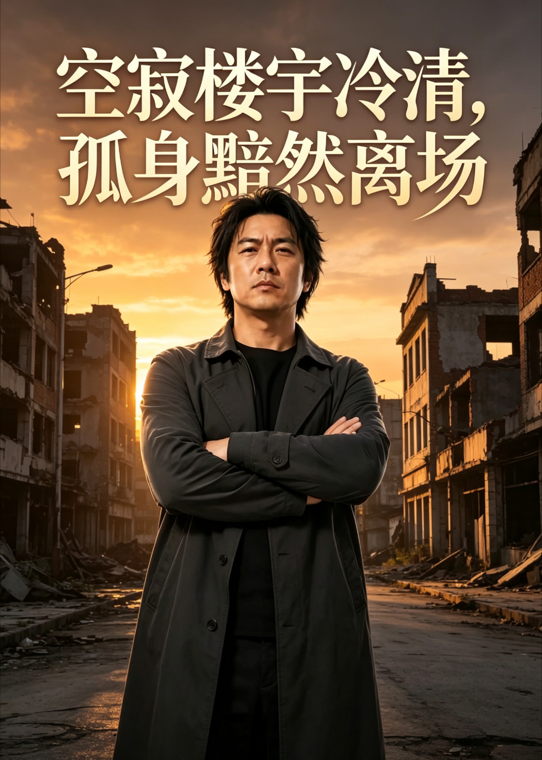空寂楼宇冷清，孤身黯然离场