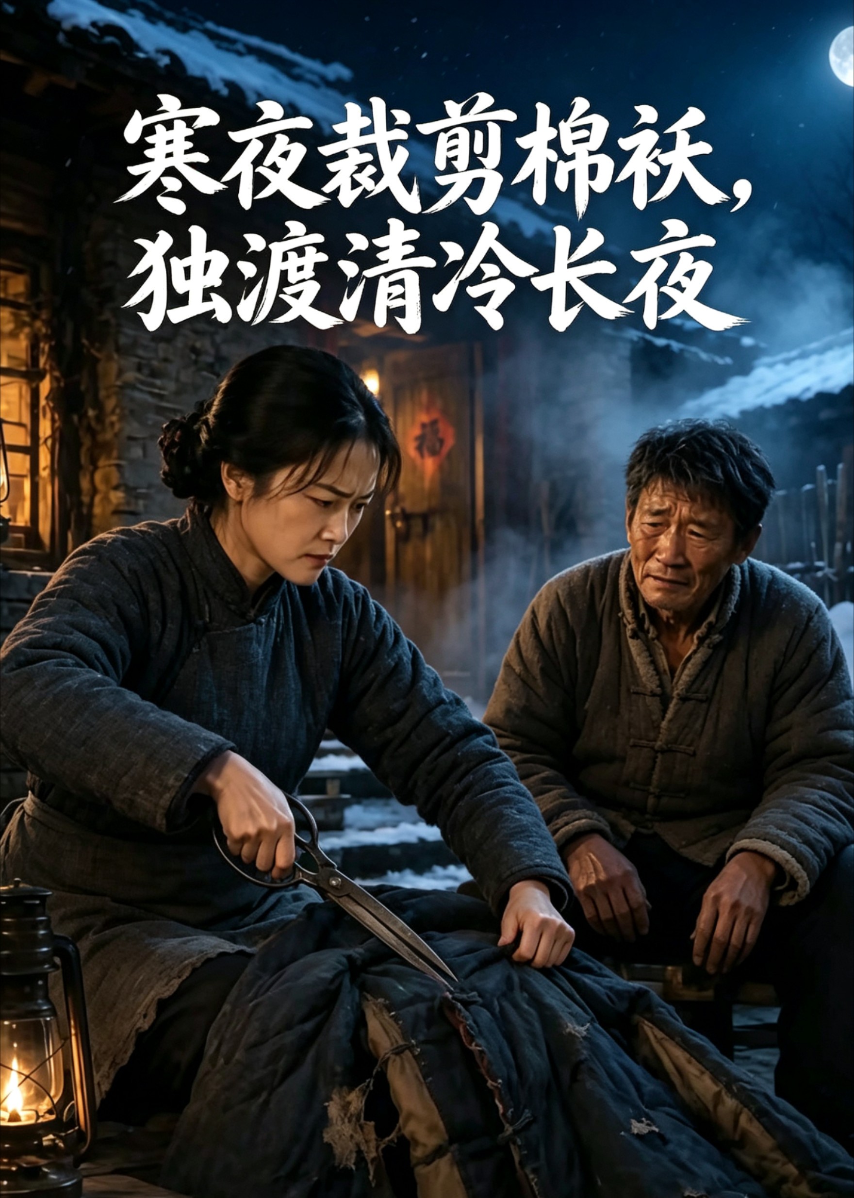 寒夜裁剪棉袄，独渡清冷长夜
