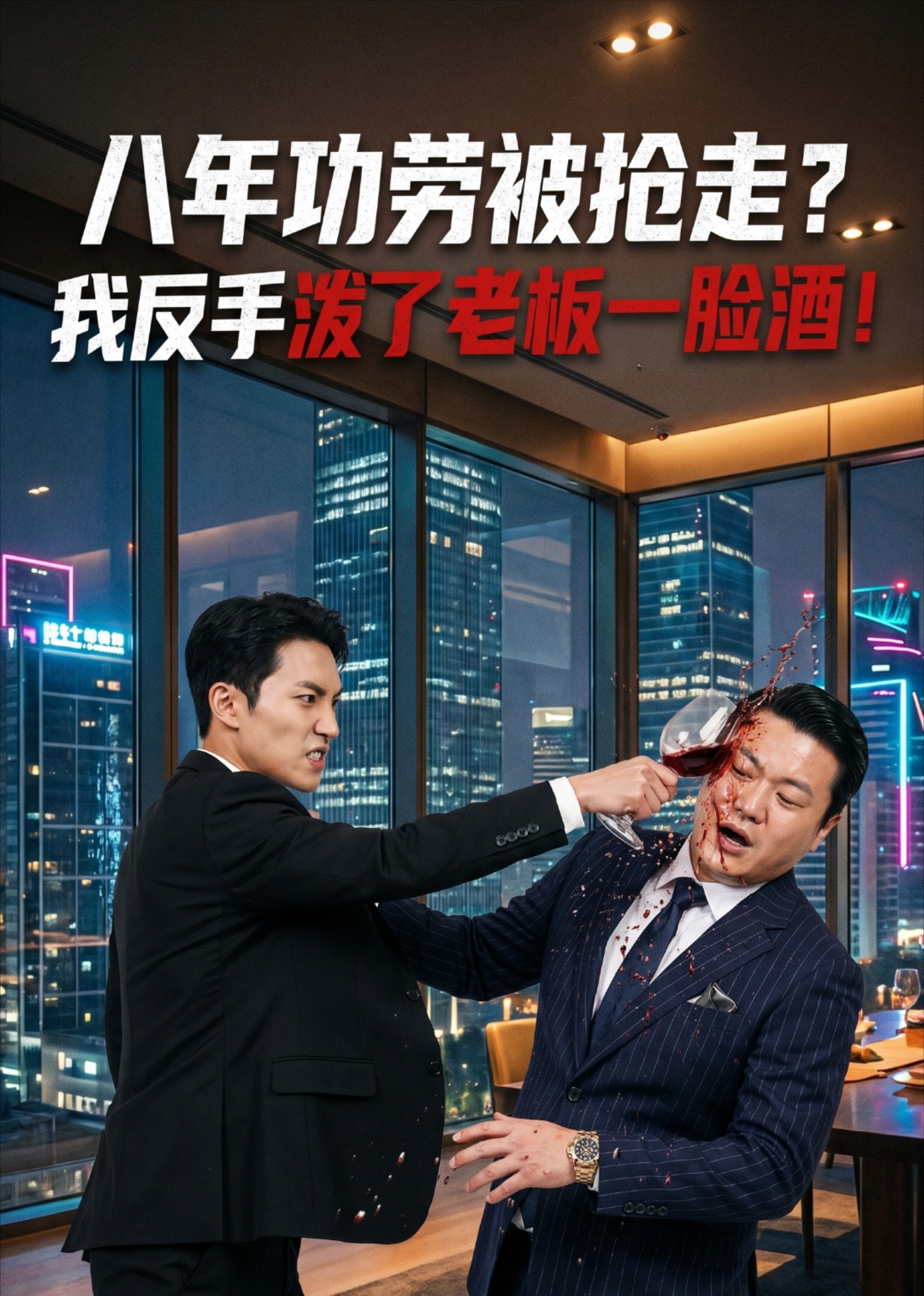 八年功劳被抢走？我反手泼了老板一脸酒！