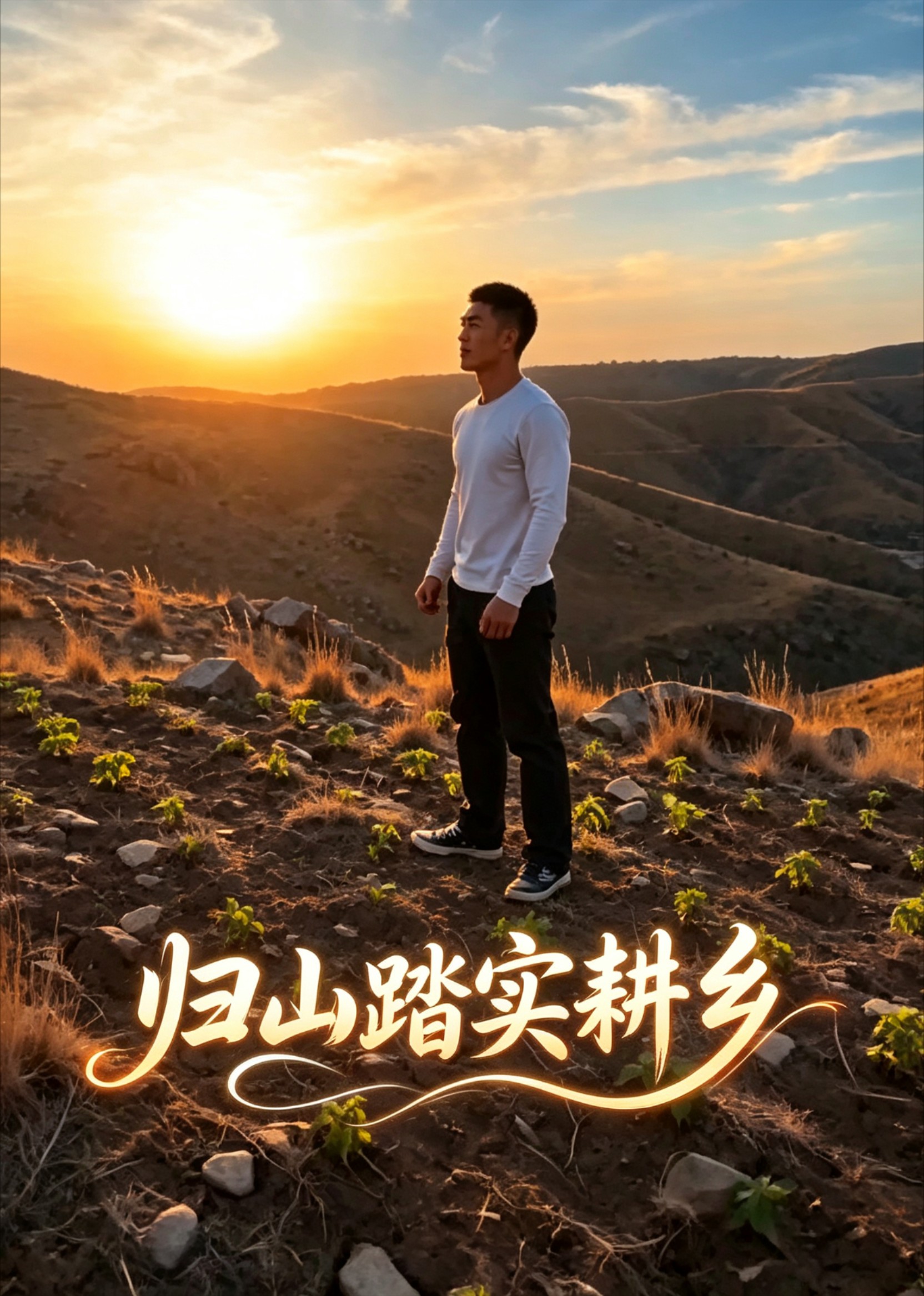 归山踏实耕乡