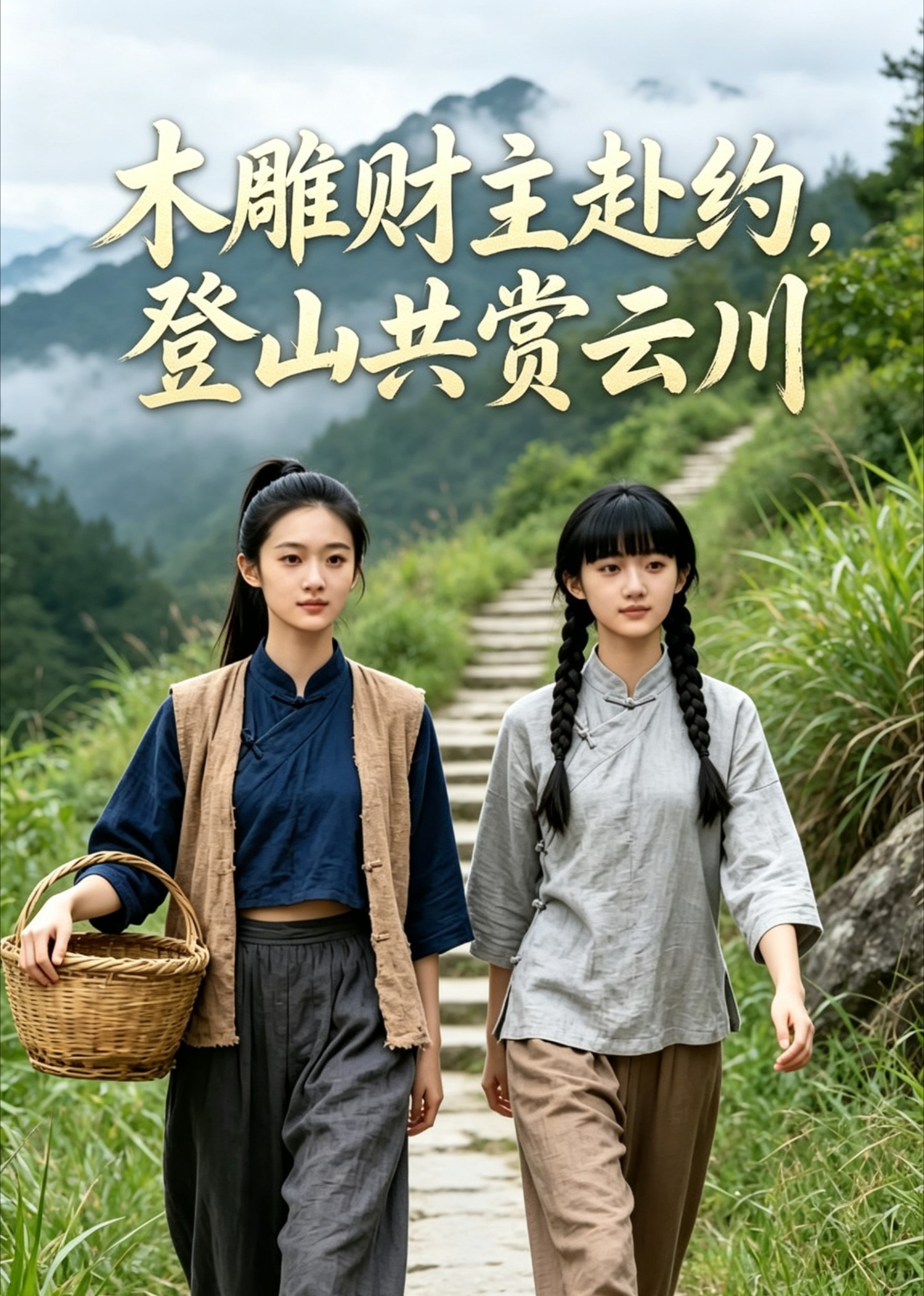 木雕财主赴约，登山共赏云川
