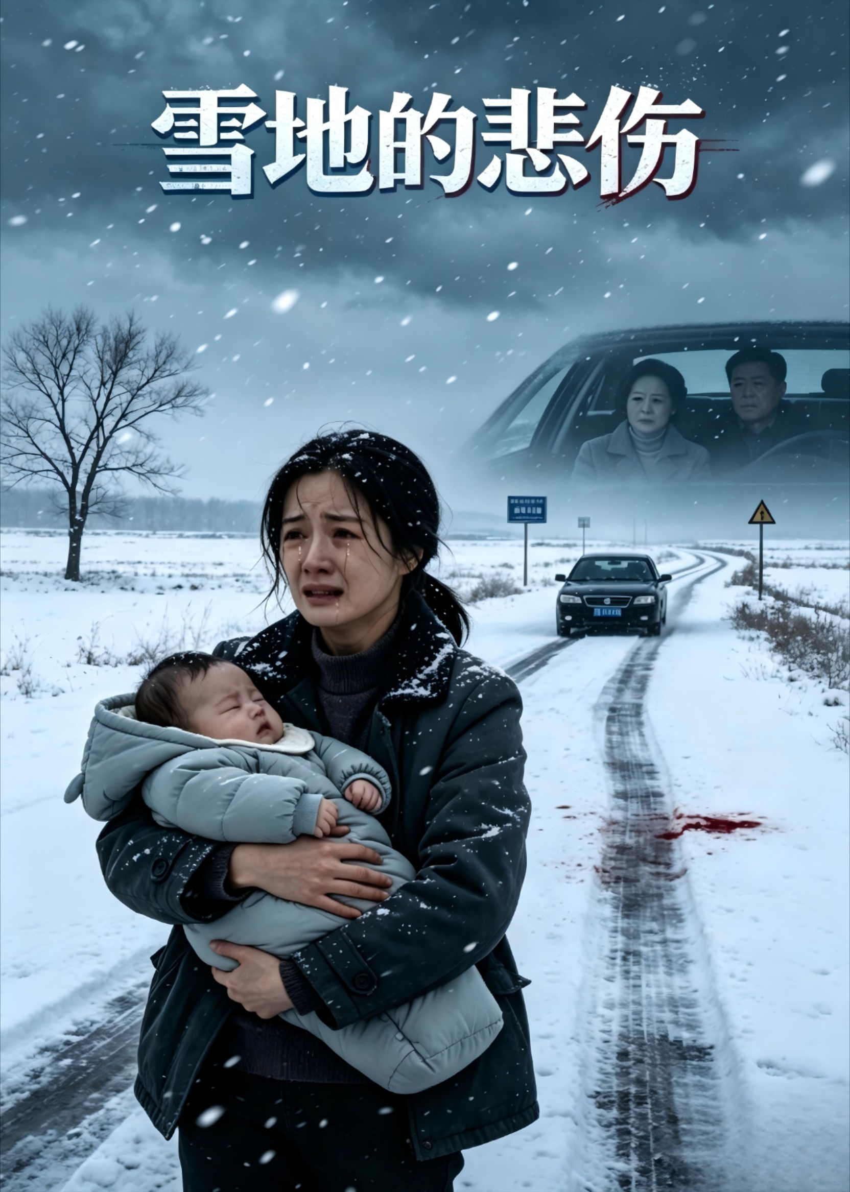 雪地的悲伤