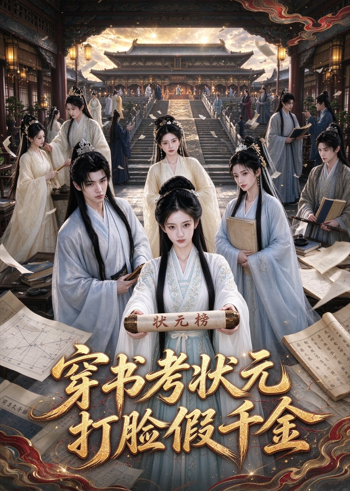 穿书考状元打脸假千金封面图