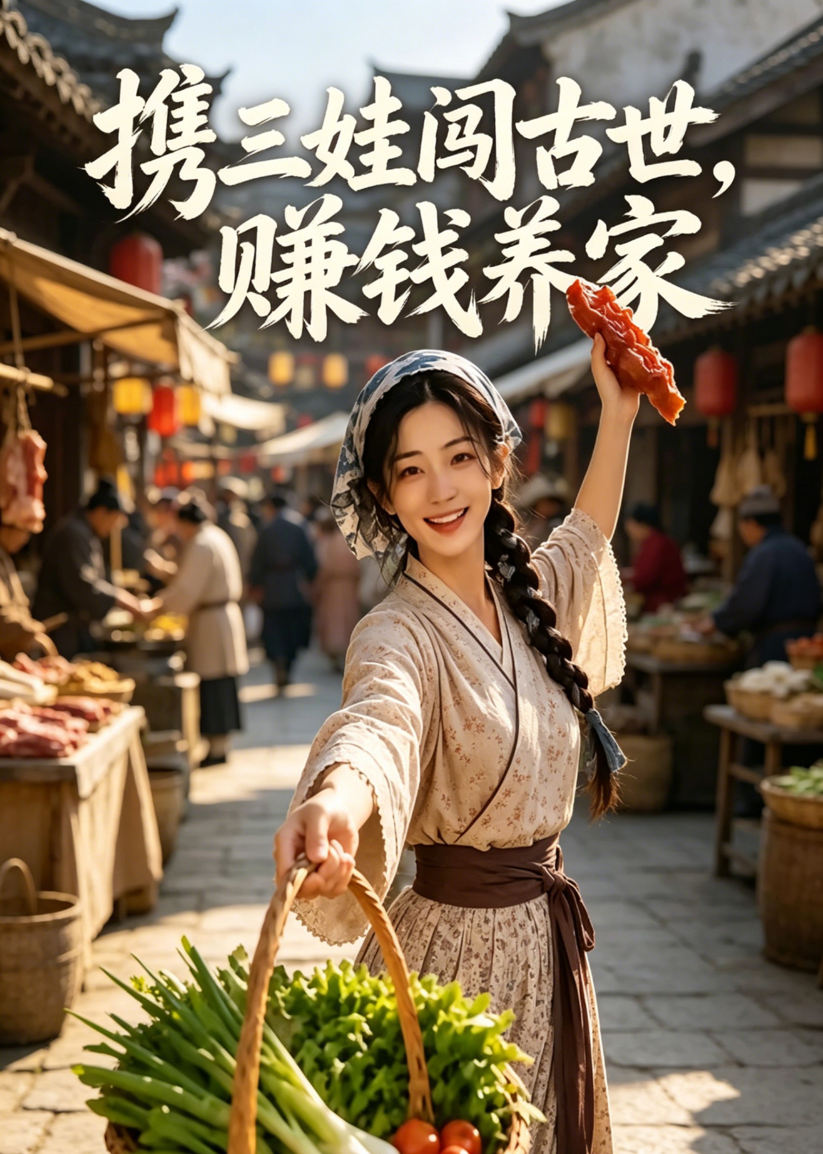携三娃闯古世，赚钱养家