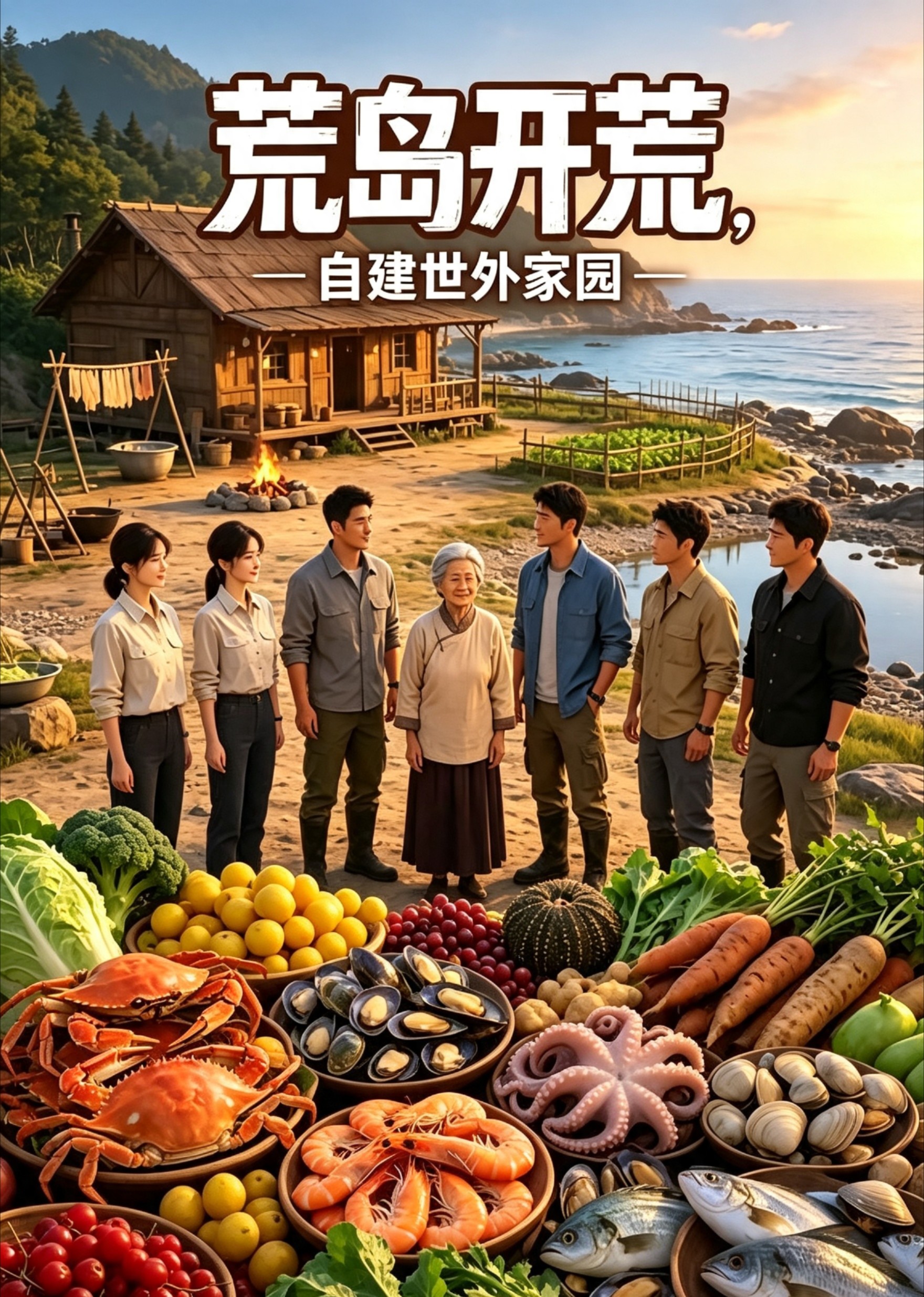 荒岛开荒，自建世外家园封面图