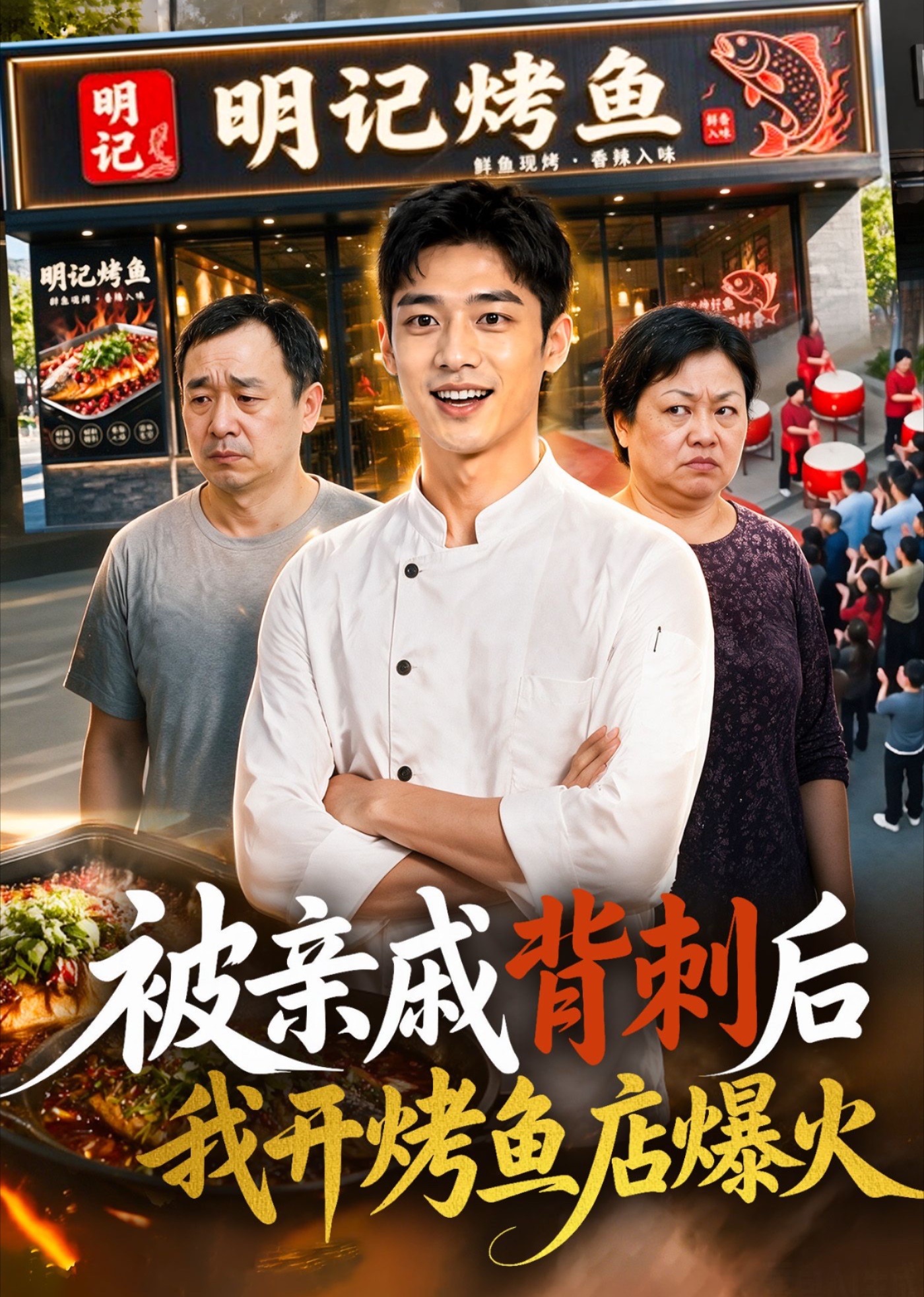 被亲戚背刺后，我开烤鱼店爆火