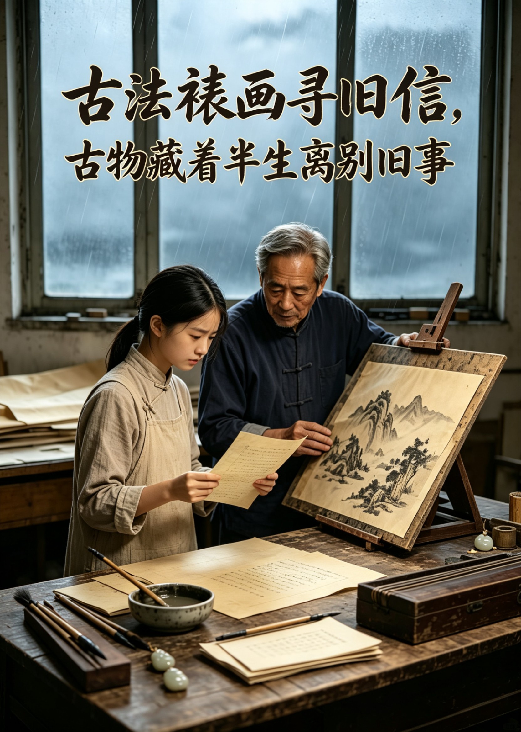 古法裱画寻旧信，古物藏着半生离别旧事