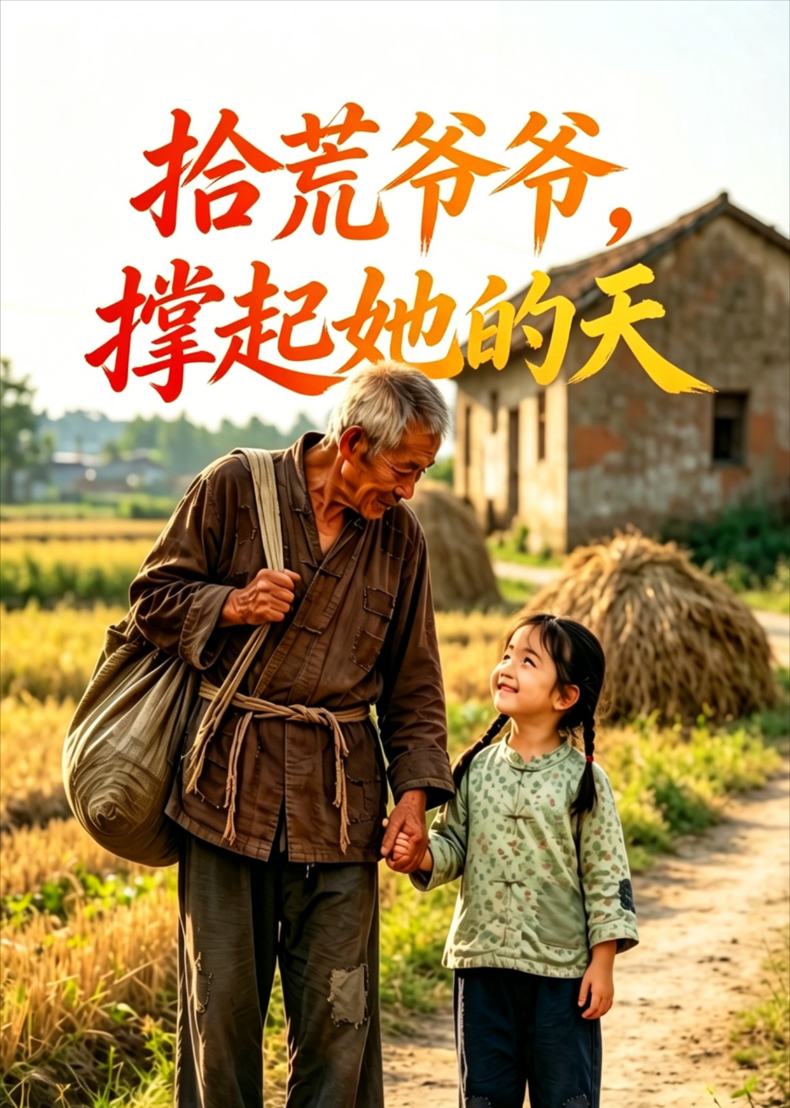 拾荒爷爷，撑起她的天