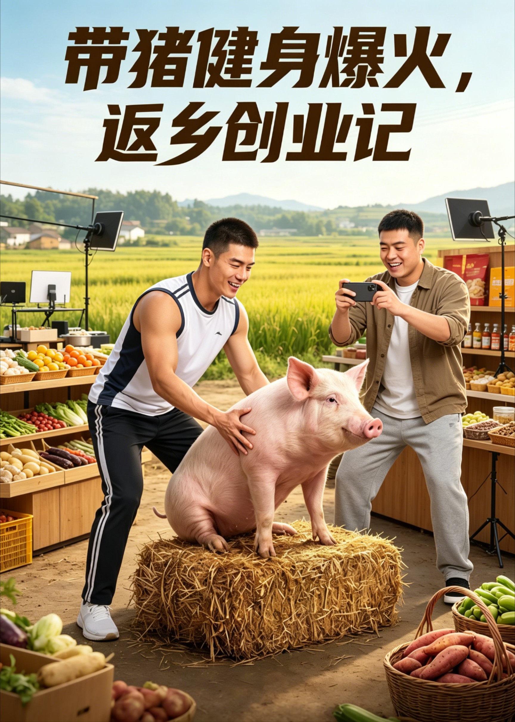 带猪健身爆火，返乡创业记